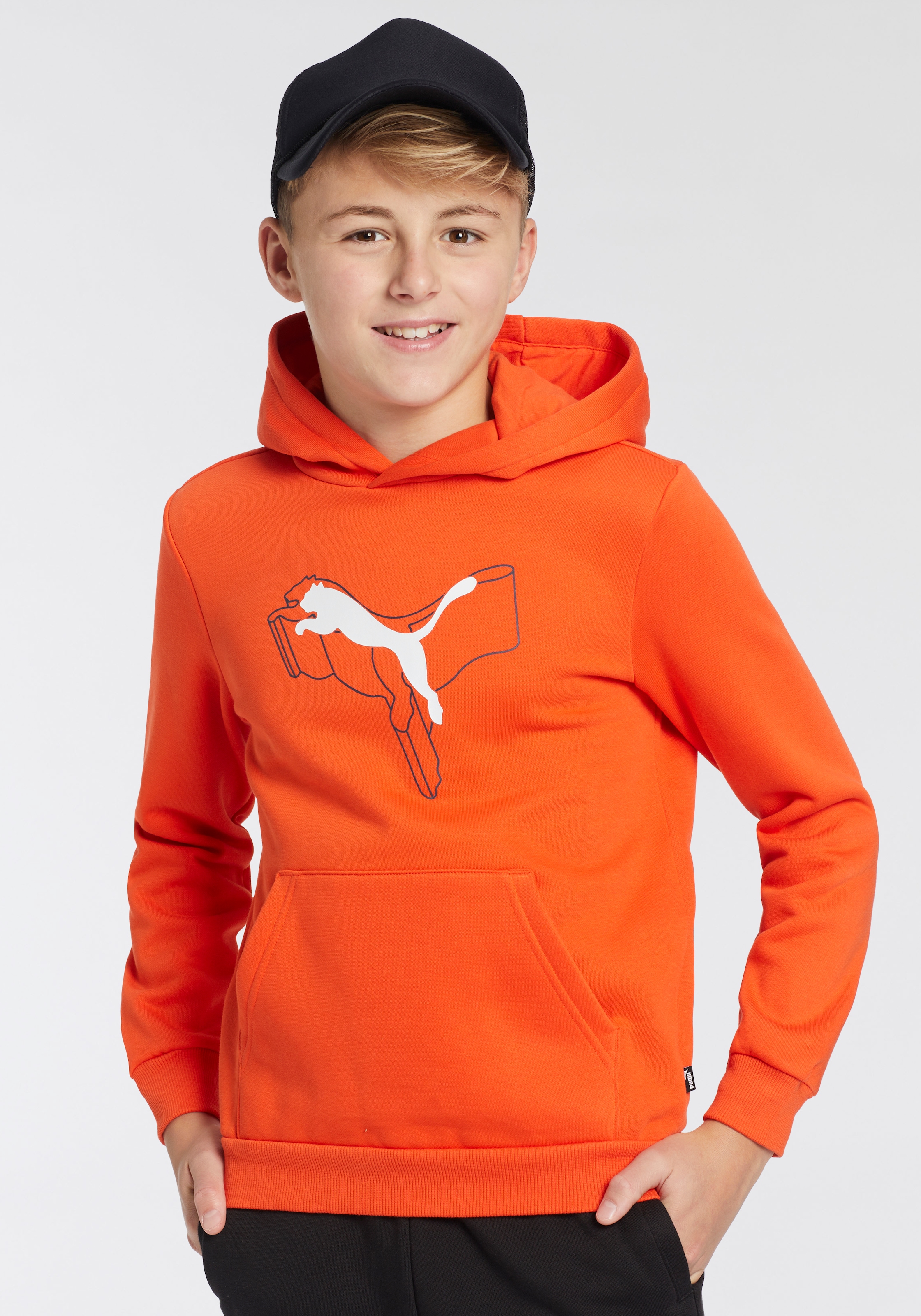 PUMA Kapuzensweatshirt »ESS+ LOGO LAB CAT HOODIE FL B«