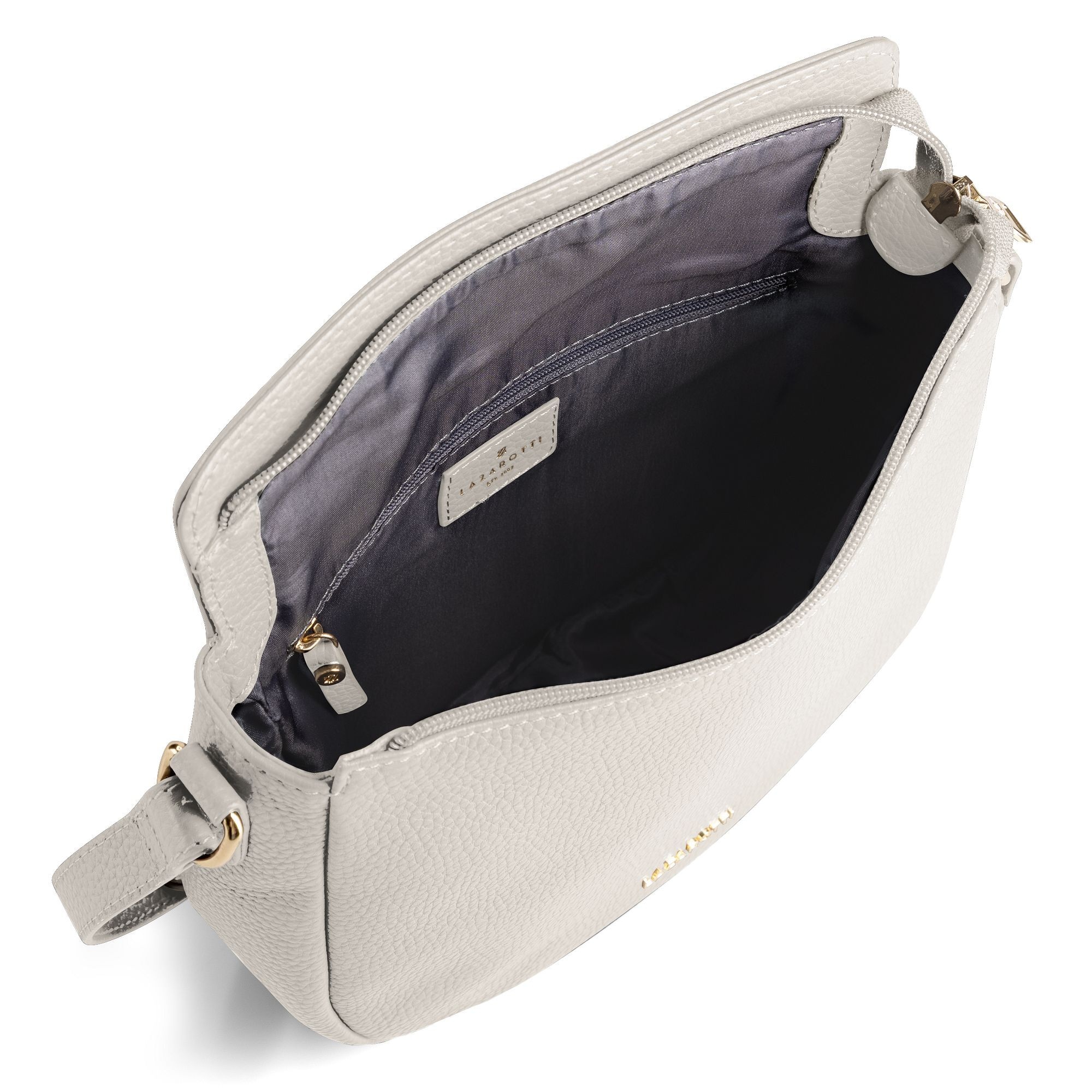 Lazarotti Umhängetasche »Bologna Leather Crossbody Umhängetasche Leder 25 cm«