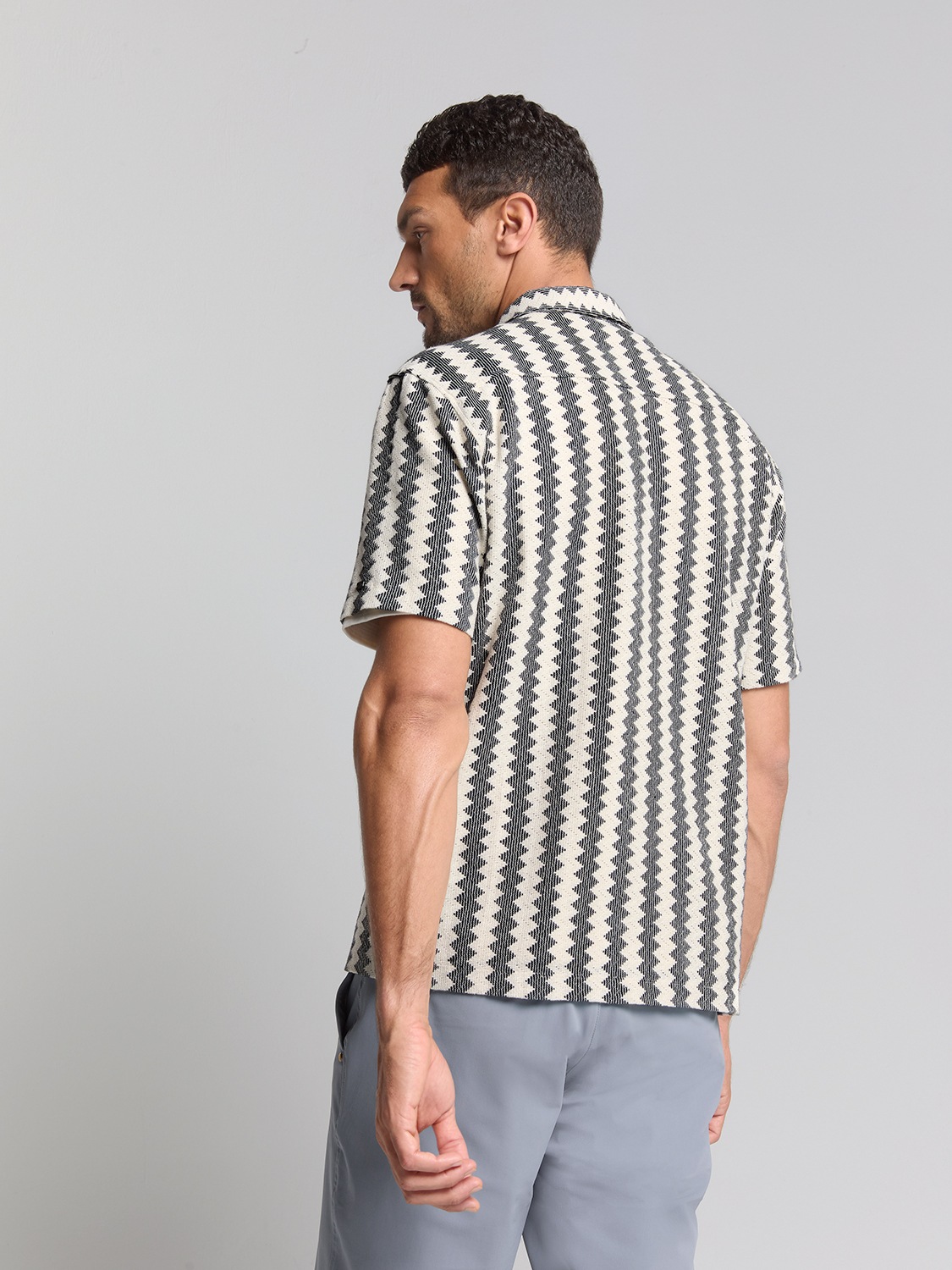 NO EXCESS Langarmhemd "No Excess Jacquard-Hemd" günstig online kaufen