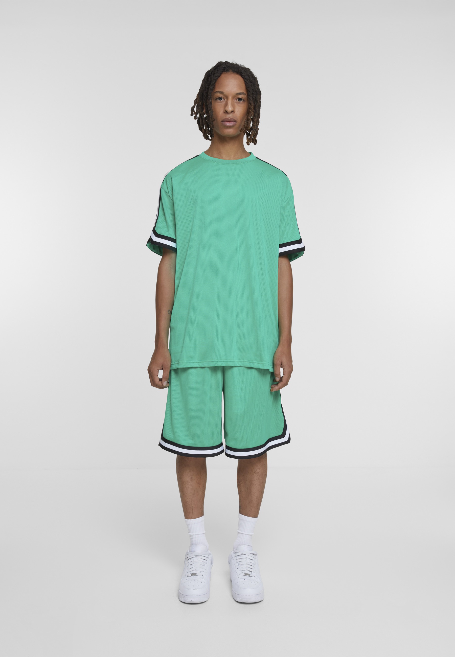 URBAN CLASSICS T-Shirt »Urban Classics Herren Oversized Stripes Mesh Tee« 1 Stk.