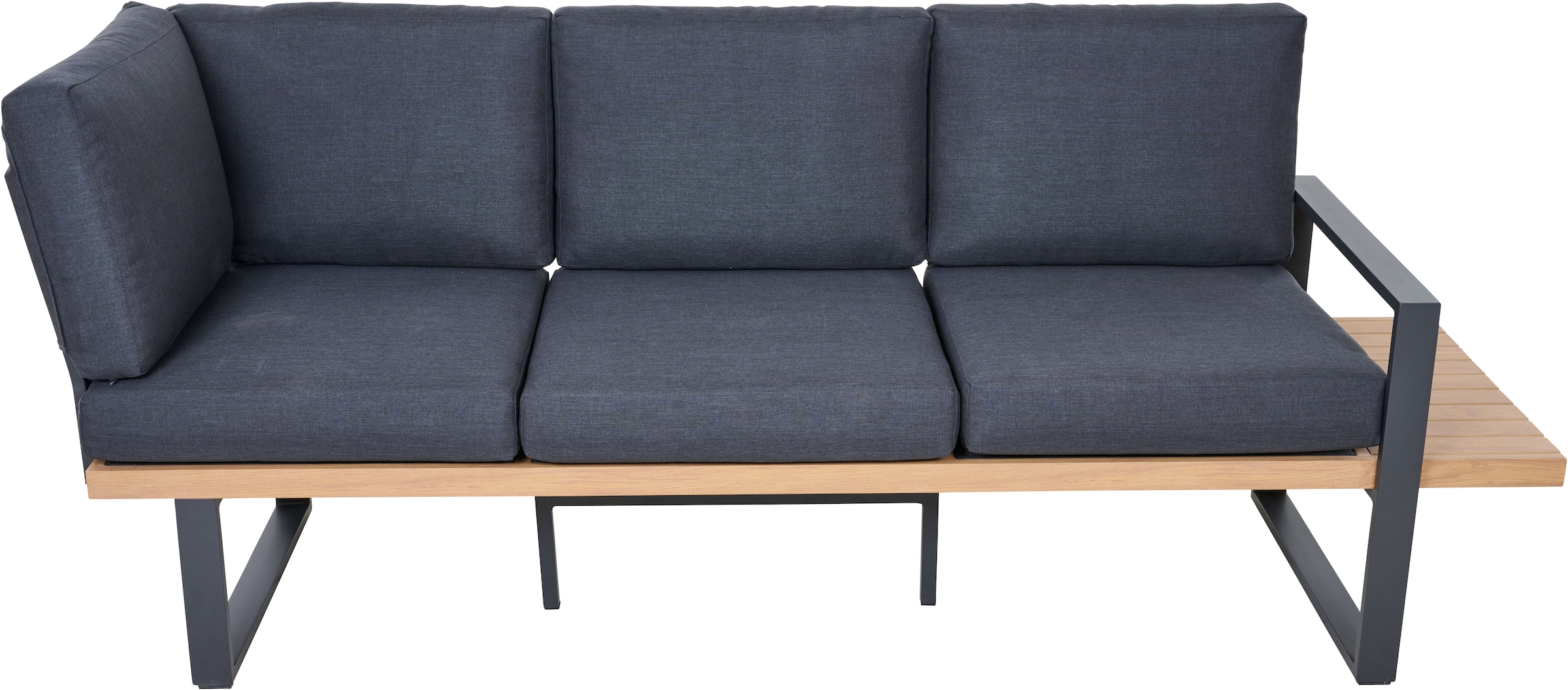 Siena Garden Gartensofa »BARI« Aluminium, teaklook, inkl. Kissen, Dining-Set 2-teilig