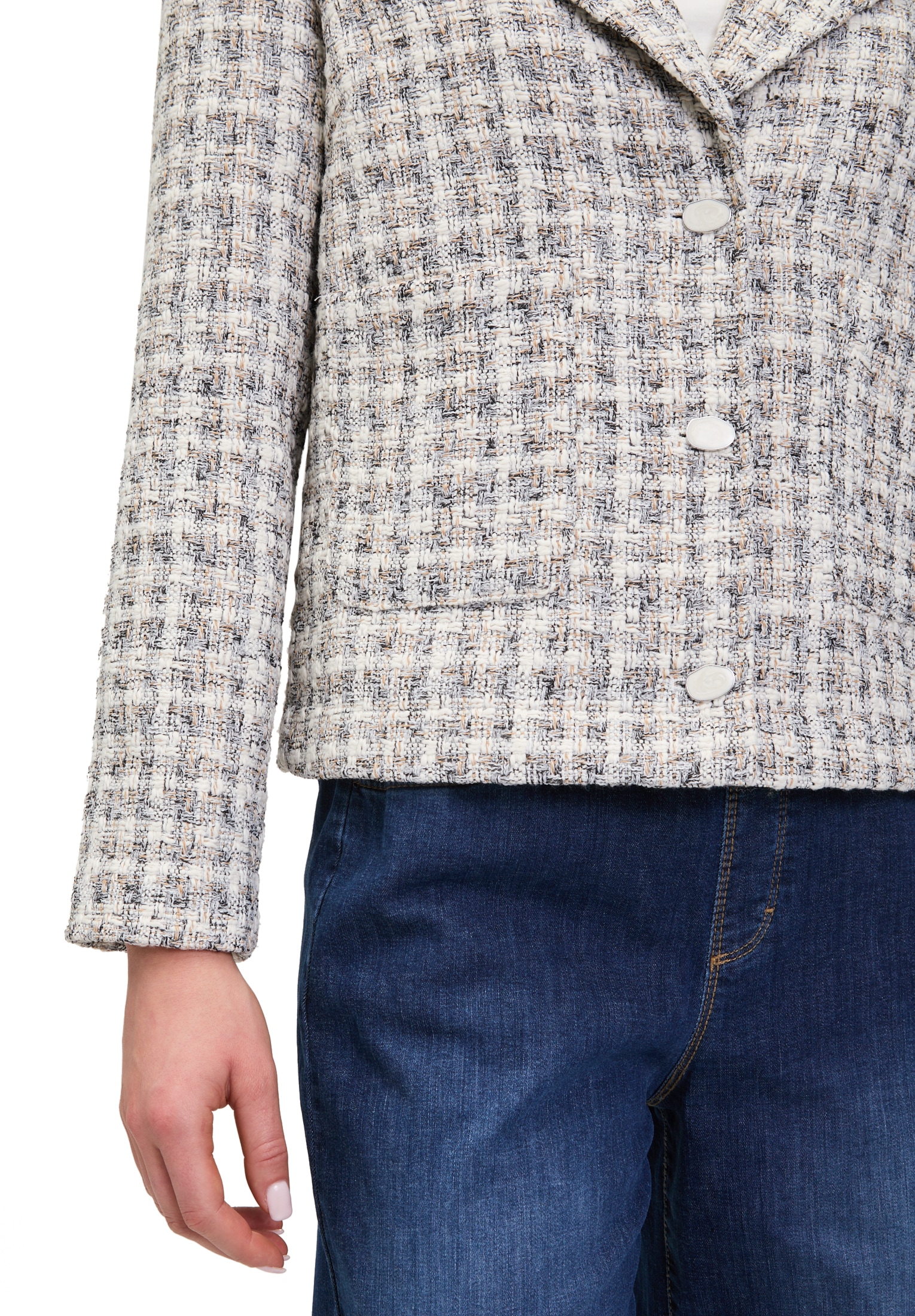 Cartoon Jackenblazer »Cartoon Damen Tweedblazer mit aufgesetzten Taschen«