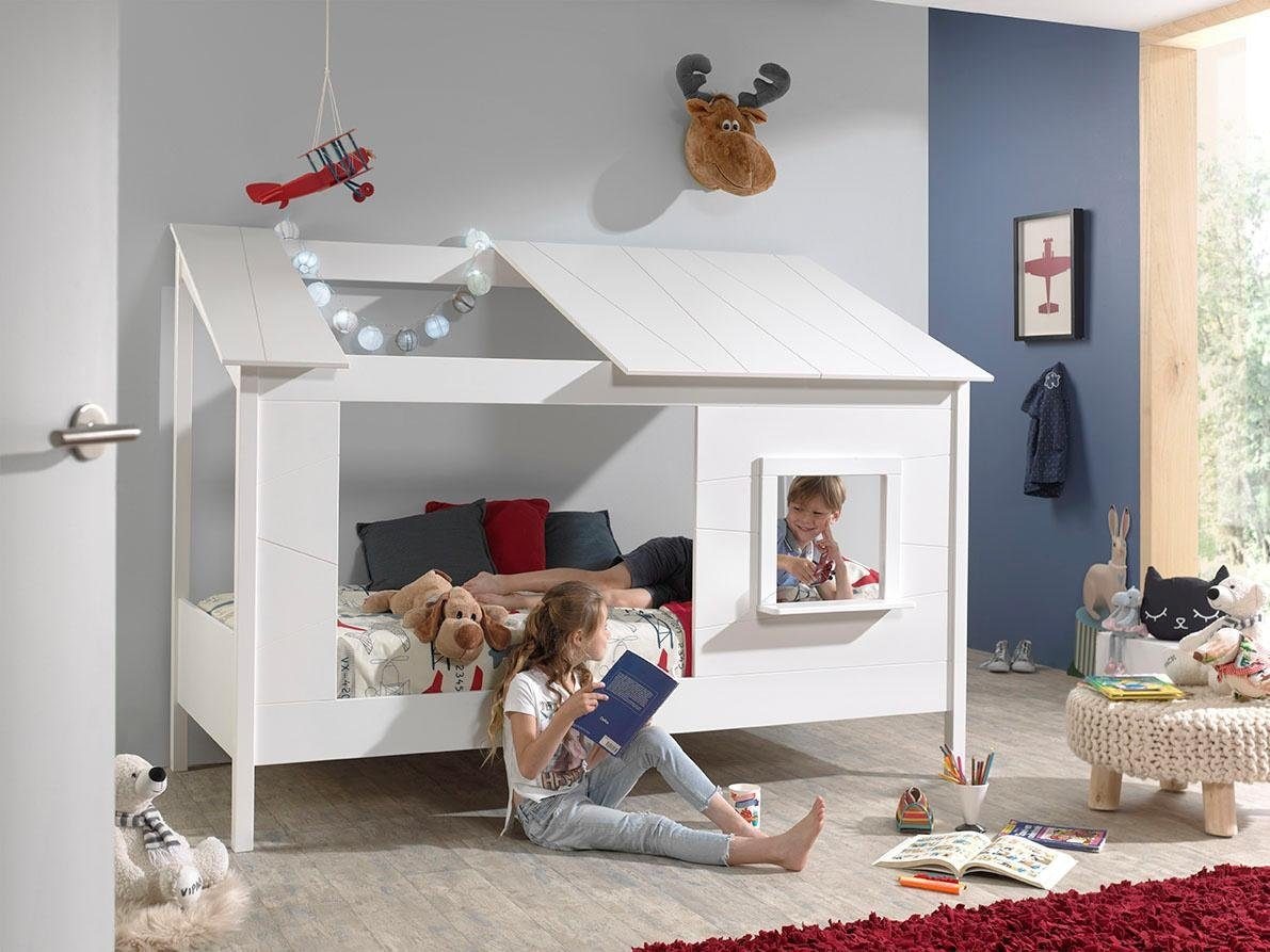 Vipack Kinderbett, (Made in Europe), Hausbett wahlweise mit Bettschublade