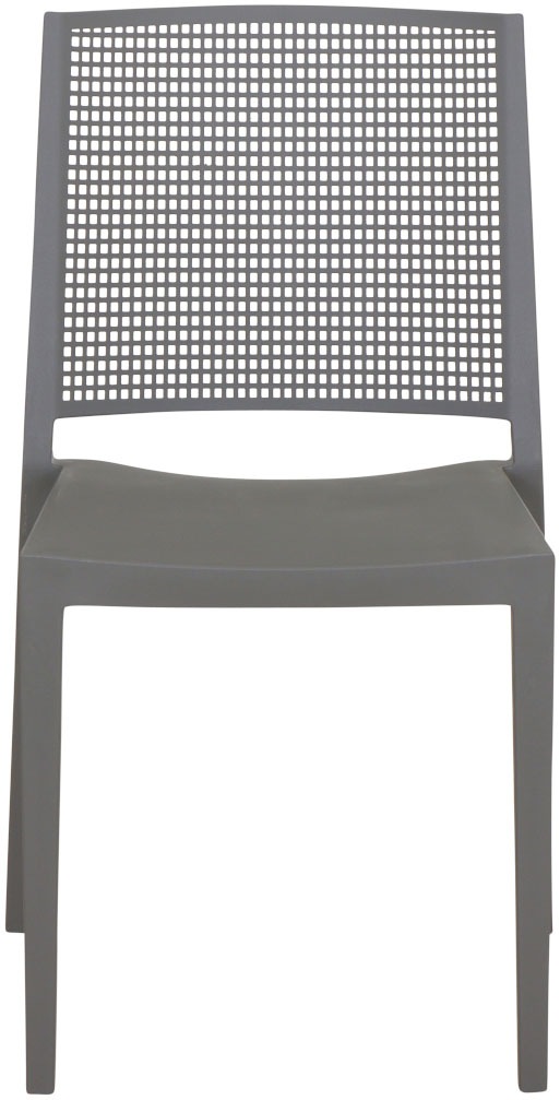 Siena Garden Gartensessel »Square 2er Set Stapelstuhl grau« Set, 2 Stk. tlg. Gestell, Polypropylen/Glasfaser