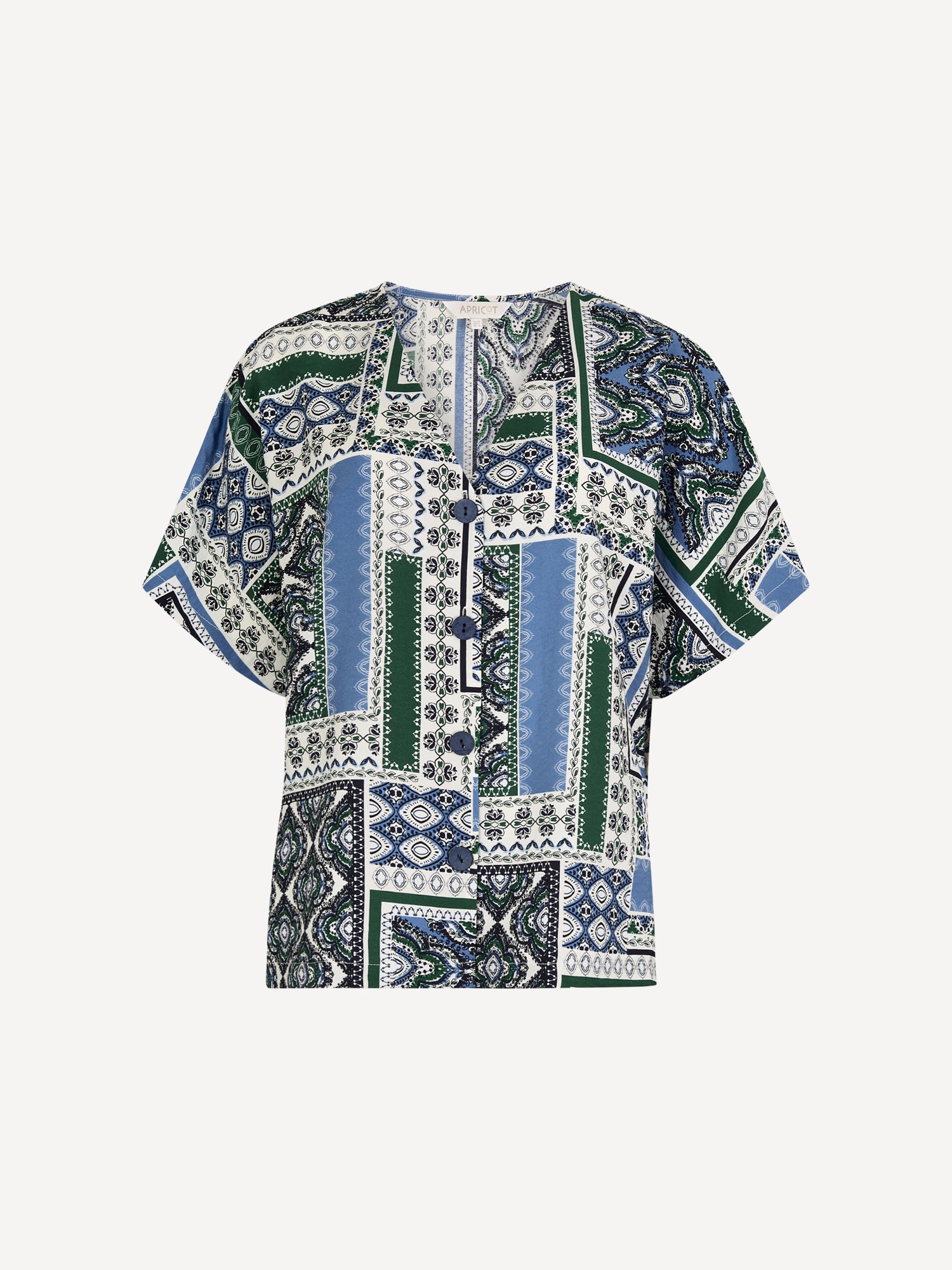 Apricot Klassische Bluse »Folk-Patchwork-Bluse« mit Muster