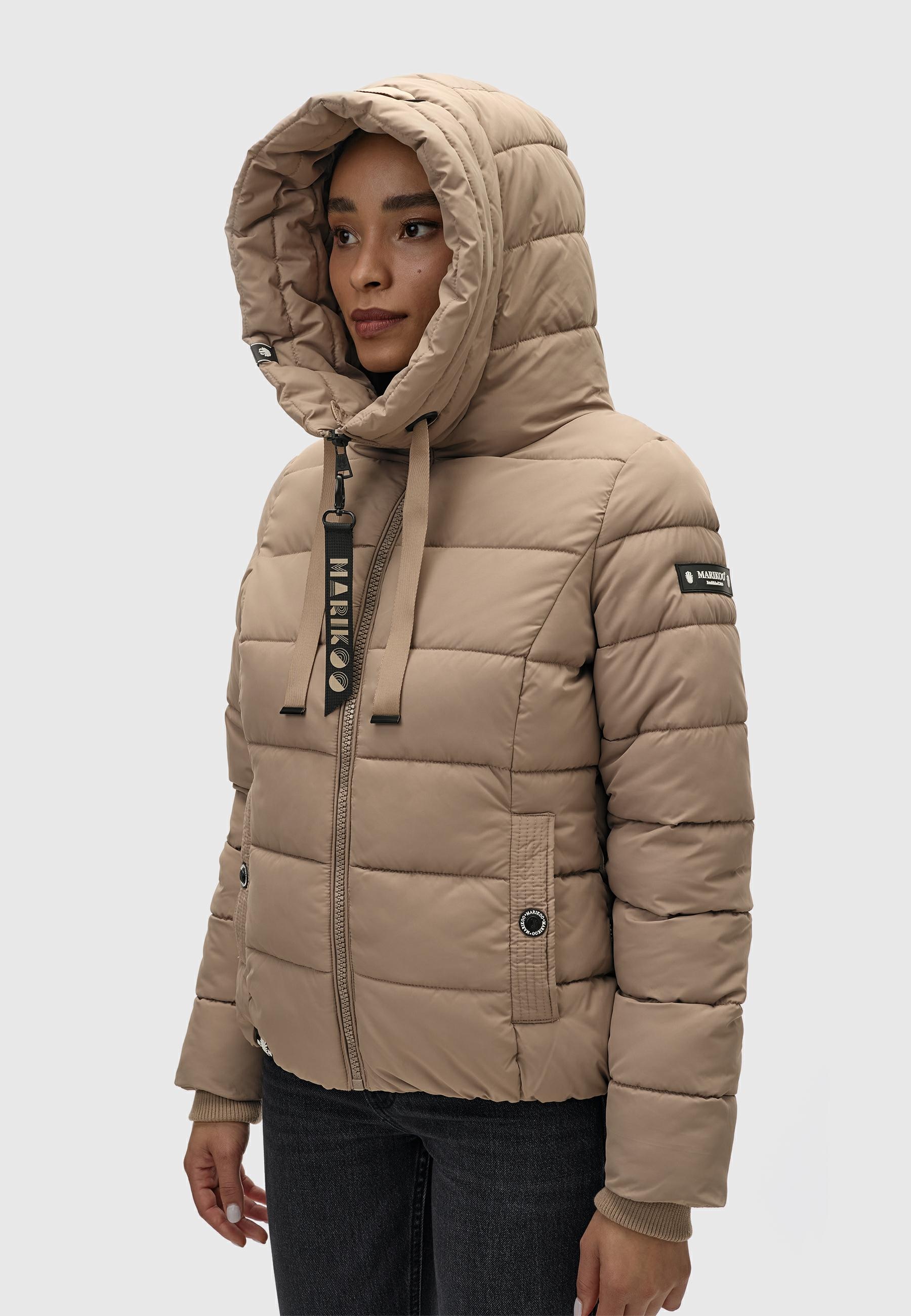 Marikoo Steppjacke »Amayaa-1« mit Kapuze Gesteppte Damen Jacke mit großer Kapuze