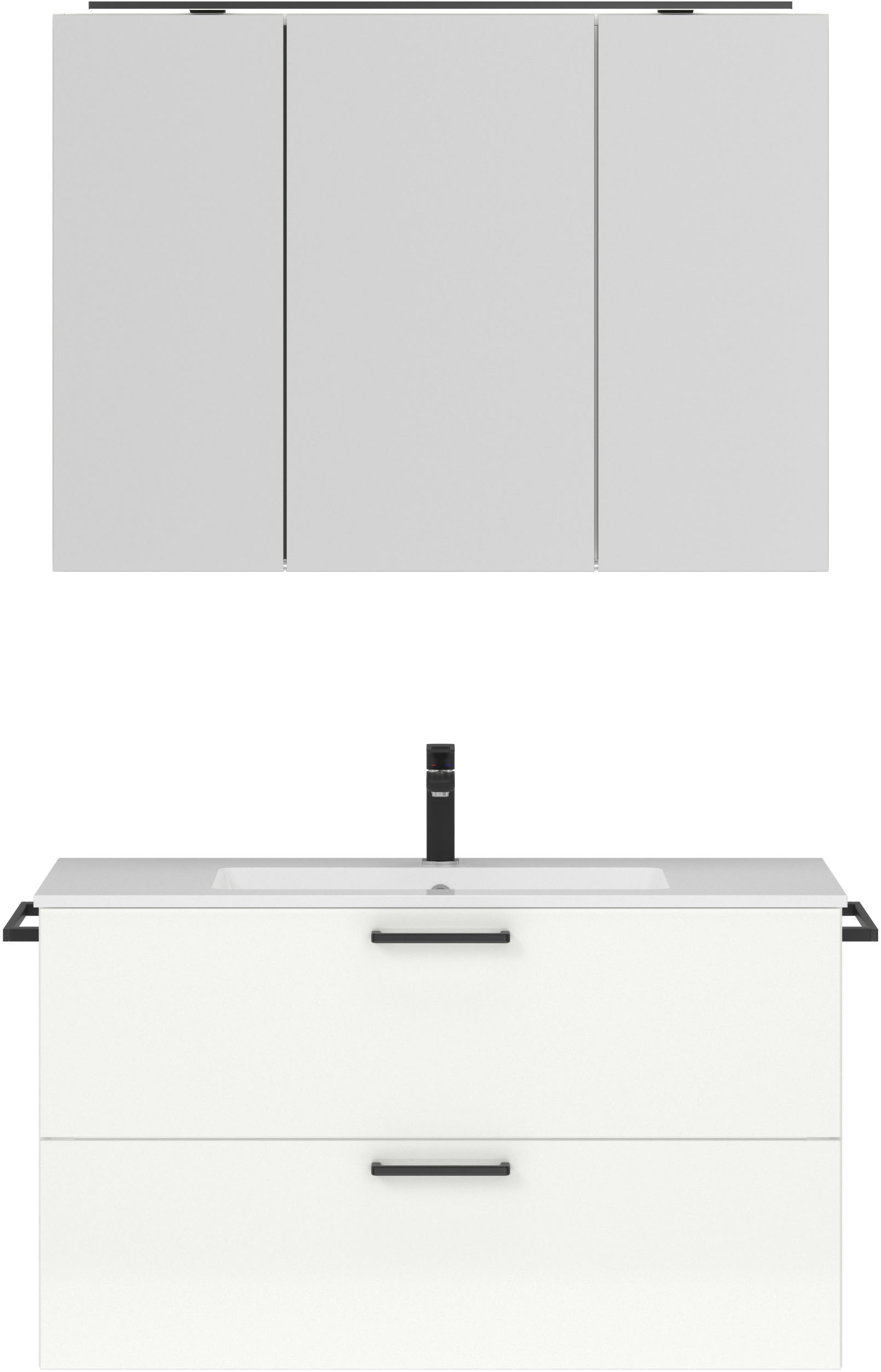 nobilia Badmöbel-Set "Tolvina" vormontiert, mit Soft-Close, 2 Stk. tlg. günstig online kaufen