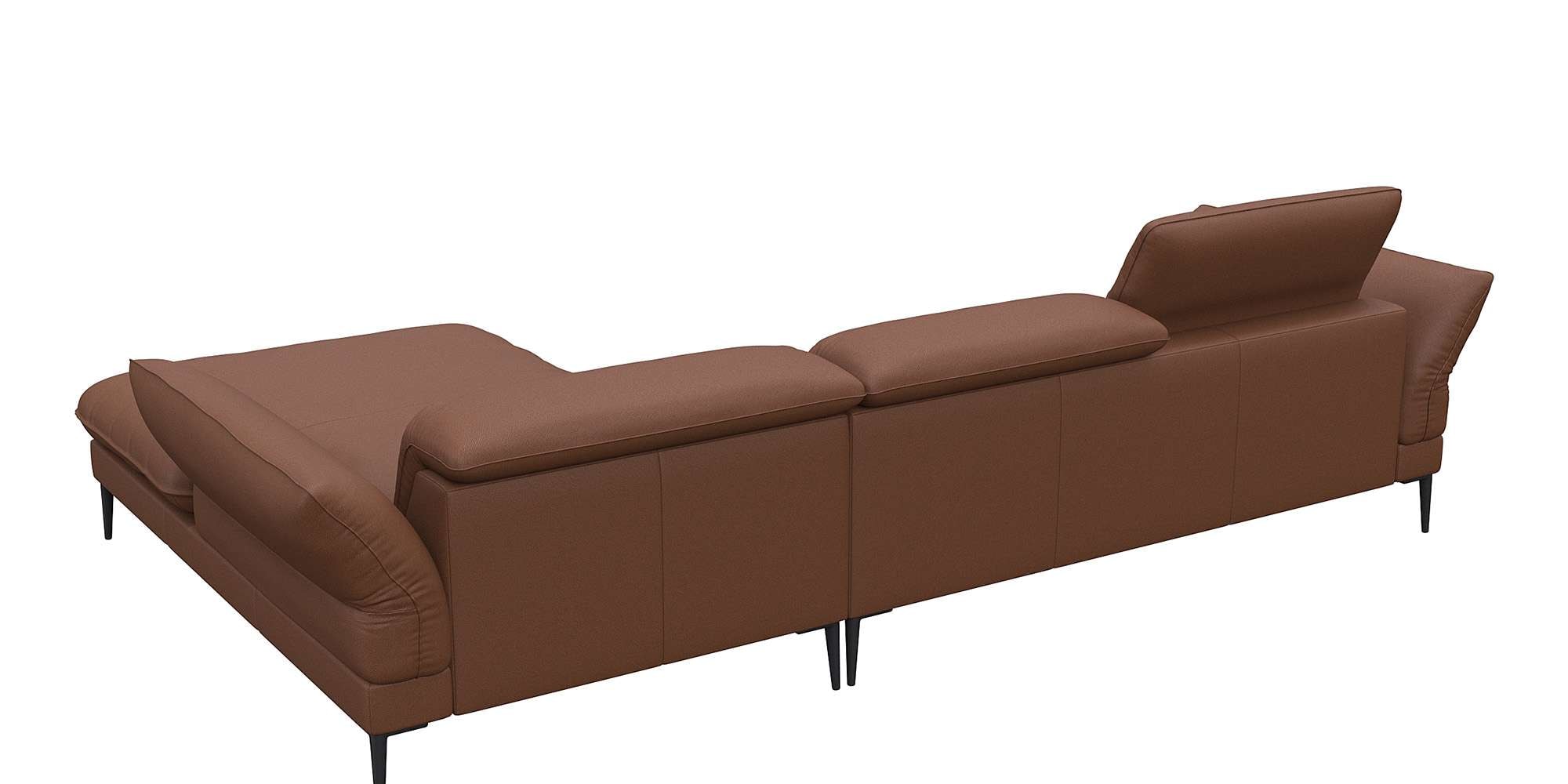 FLEXLUX Ecksofa »Salino, Funktionssofa mit Recamiere, Relaxsofa, Ecksofa«, Sofa mit Arm- und Kopfteil-Verstellungen, Kaltschaum & Stahl-Wellen