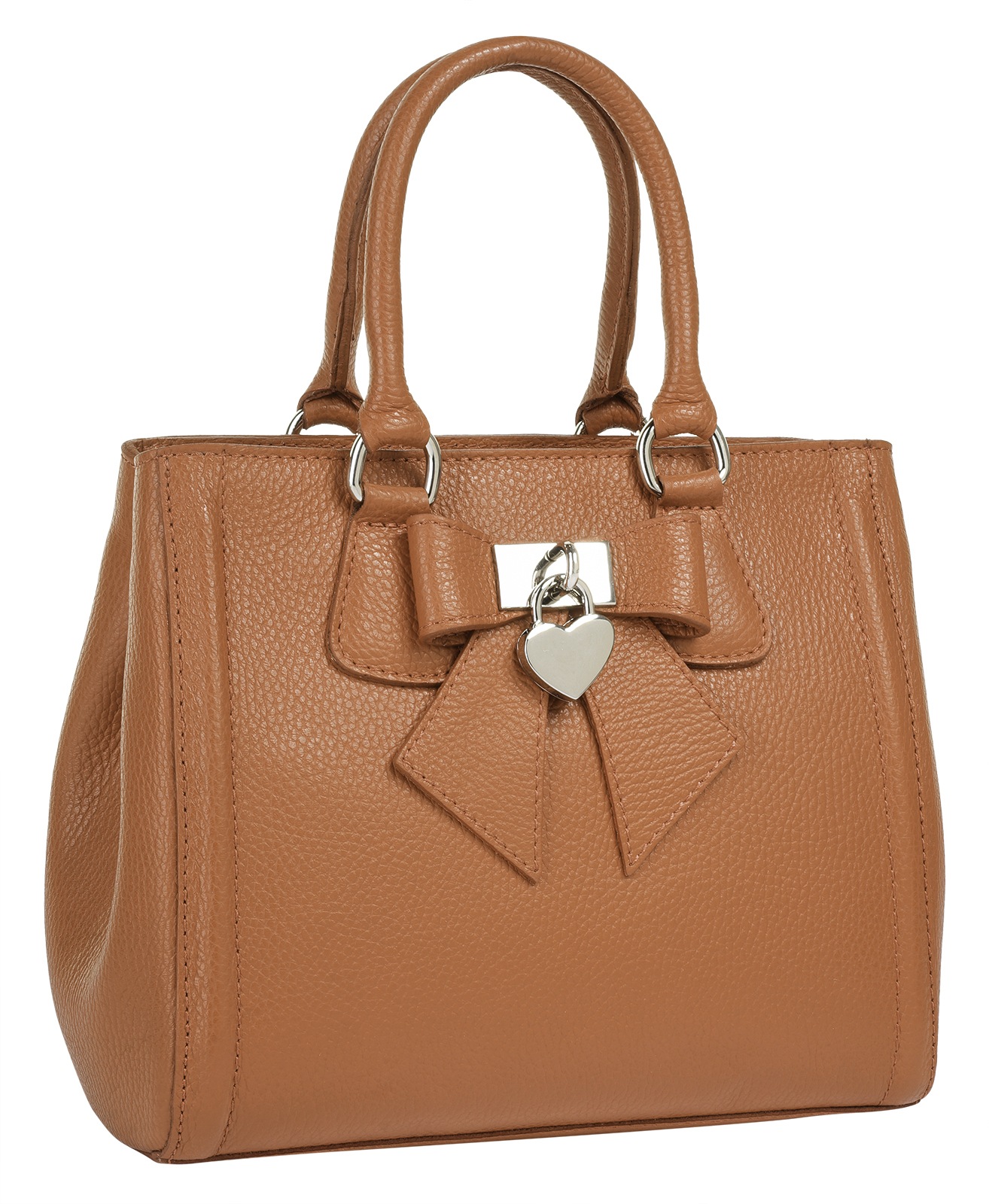 Cluty Henkeltasche, echt Leder, Made in Italy
