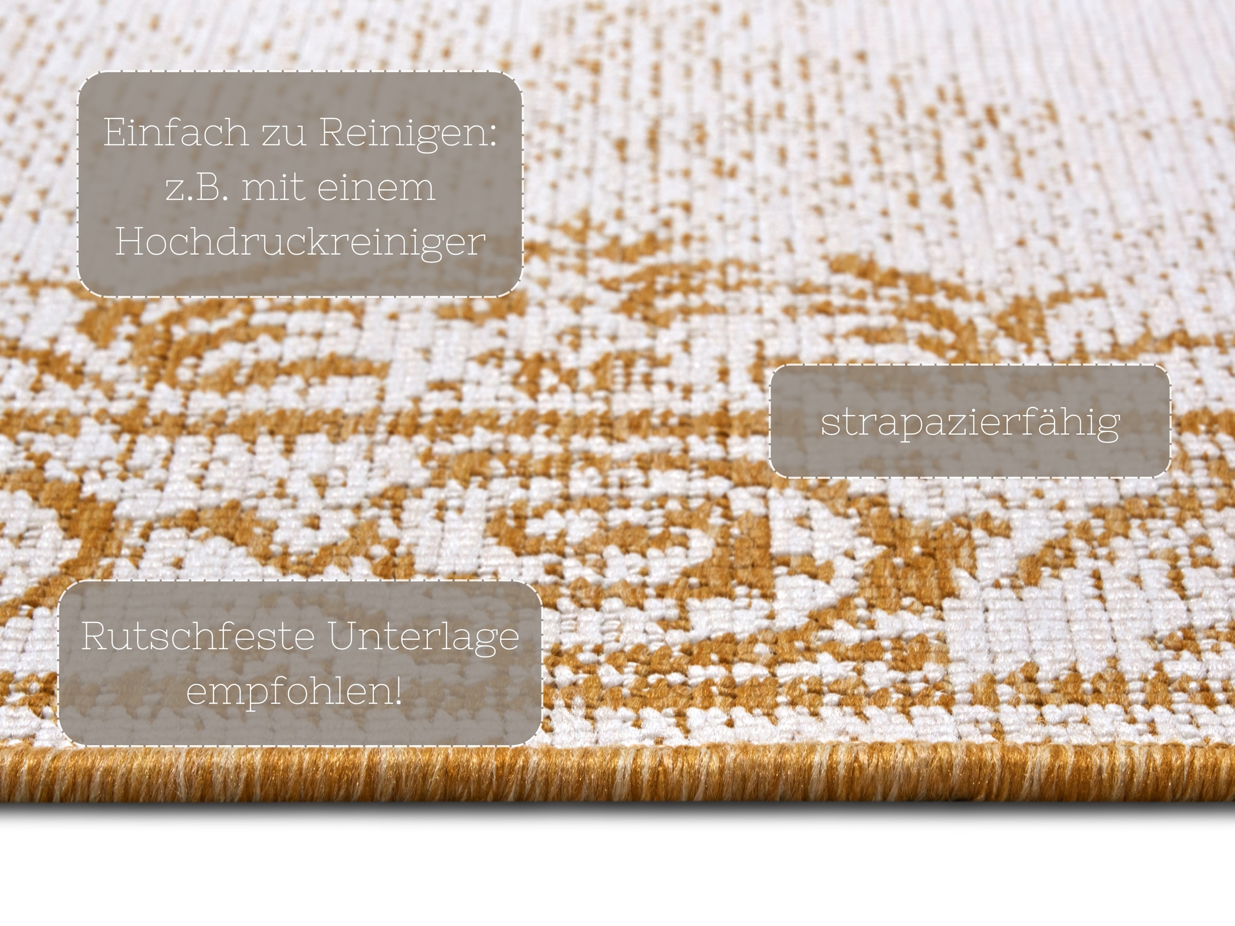 NORTHRUGS Teppich »CEBU Wendeteppich«, rechteckig, 5 mm Höhe, In-& Outdoor, Wetterfest, Balkon, Wohnzimmer, Wasserfest, Orientalisch
