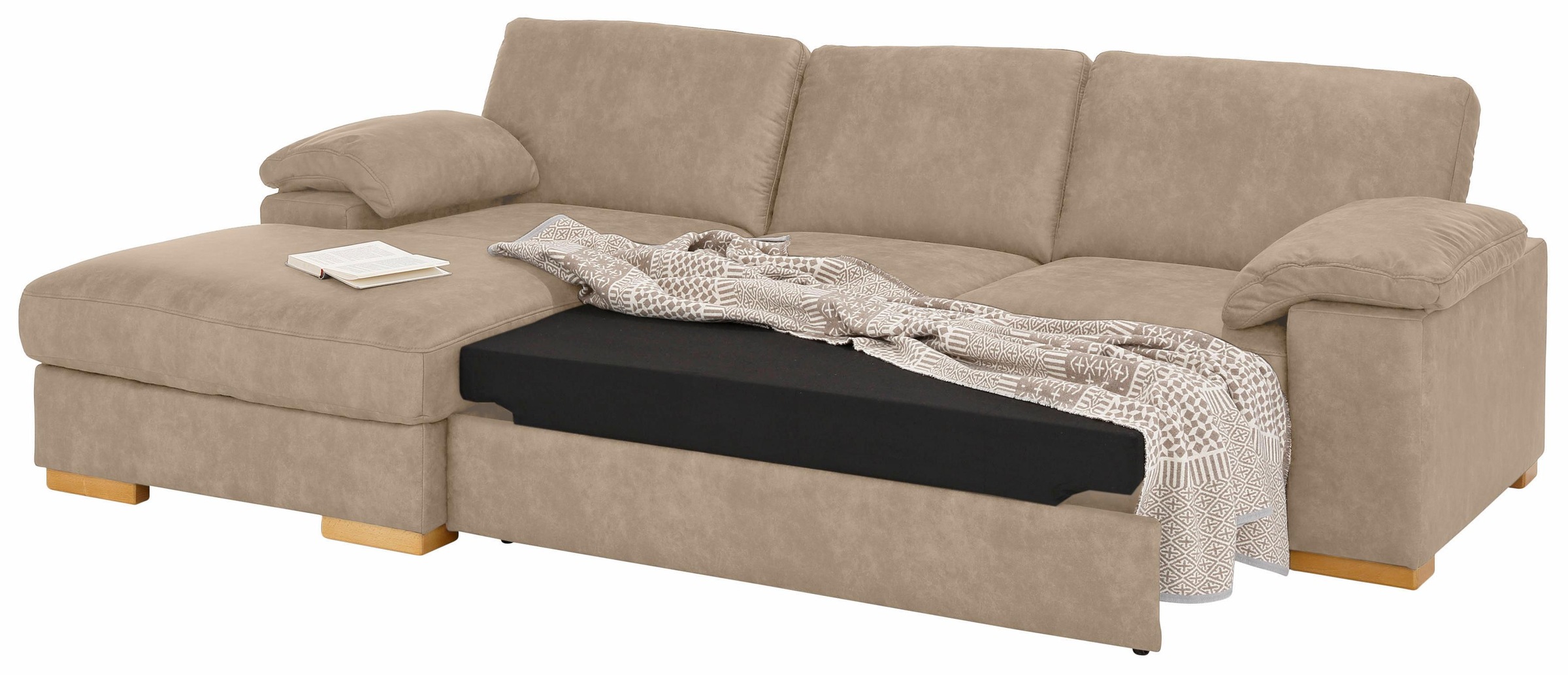 Home affaire Ecksofa »Ventura L-Form«, wahlweise mit Bettfunktion und Bettfunktion/Bettkasten