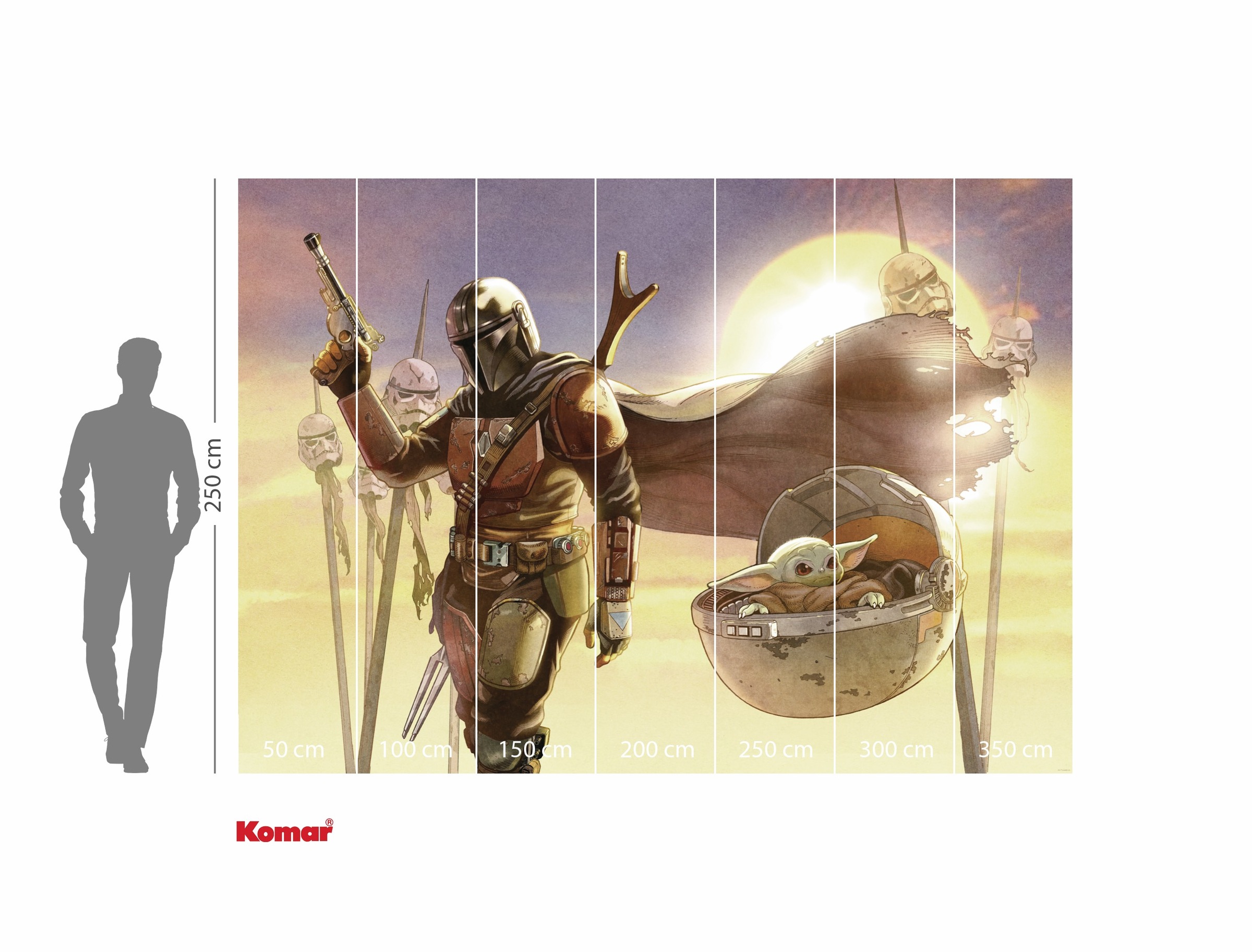 Komar Kindertapete »Star Wars The Mandalorian and Grogu Mission«, bedruckt