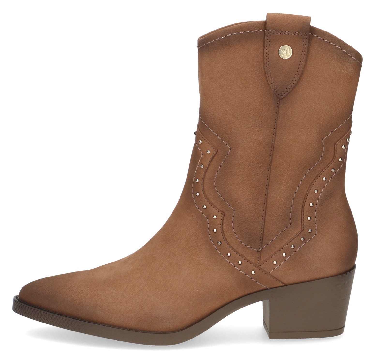 Caprice Cowboy Stiefelette, Blockabsatz, Westernstiefelettte, Westernboots mit Nieten verziert