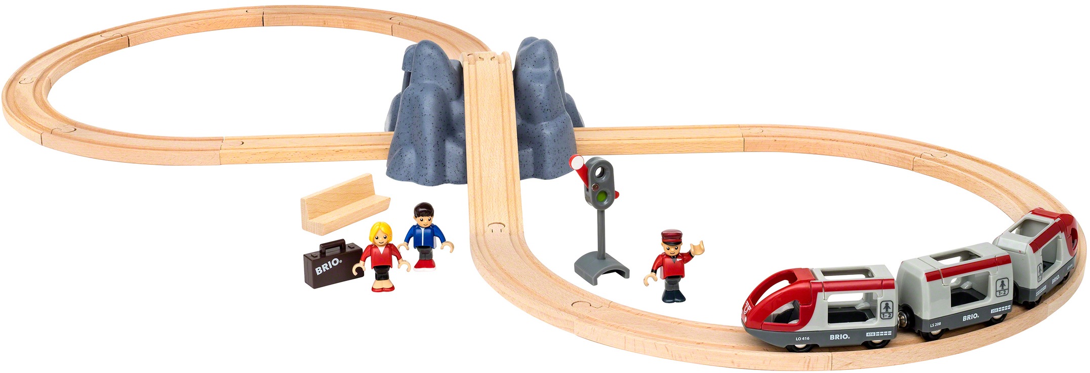 BRIO® Spielzeug-Eisenbahn »BRIO® WORLD, Eisenbahn Starter Set A«, (Set), mit Spielzeugeisenbahn; Made in Europe, FSC®- schützt Wald - weltweit