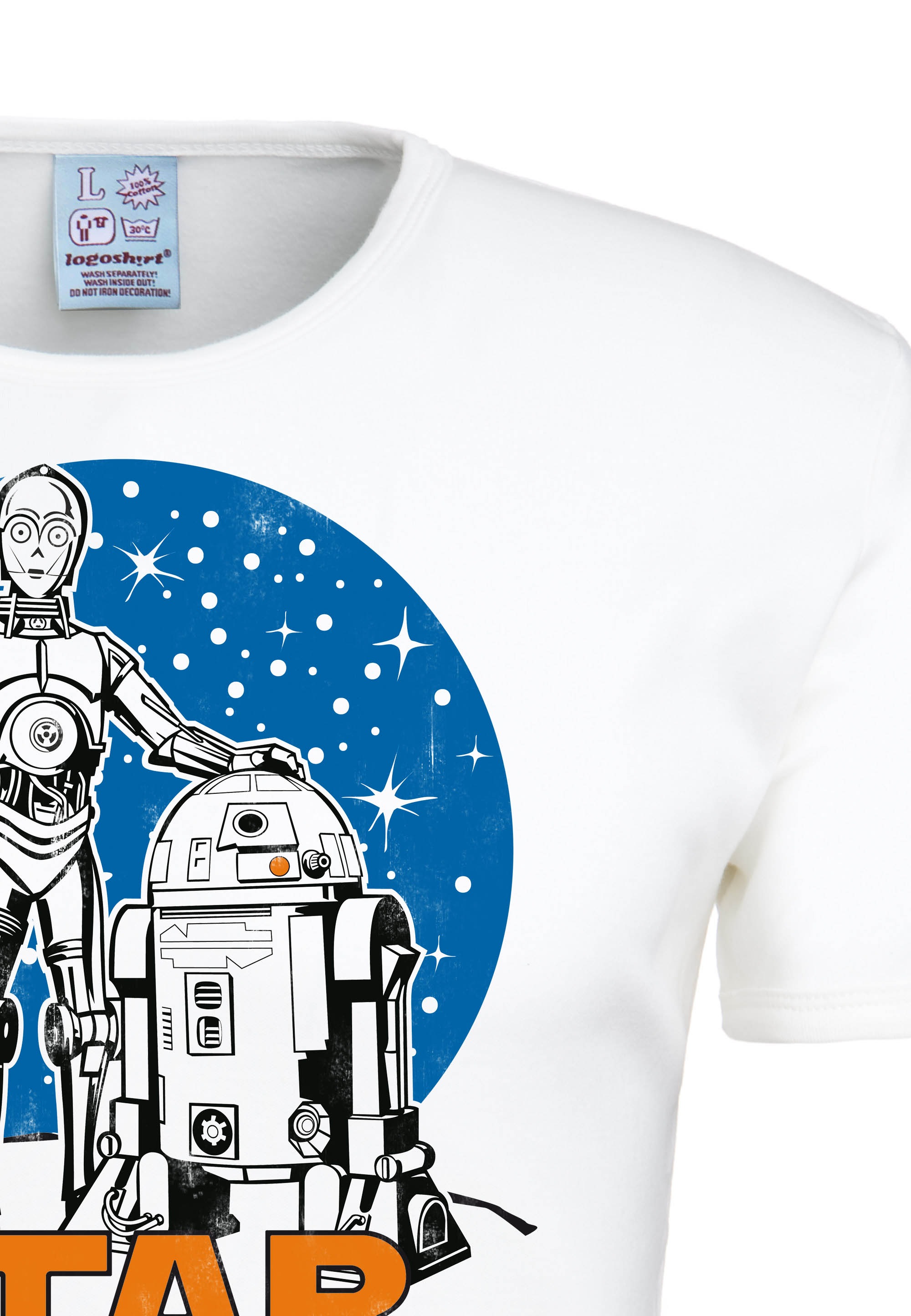 LOGOSHIRT T-Shirt »C-3PO & R2-D2«, mit lizenzierten Originaldesign