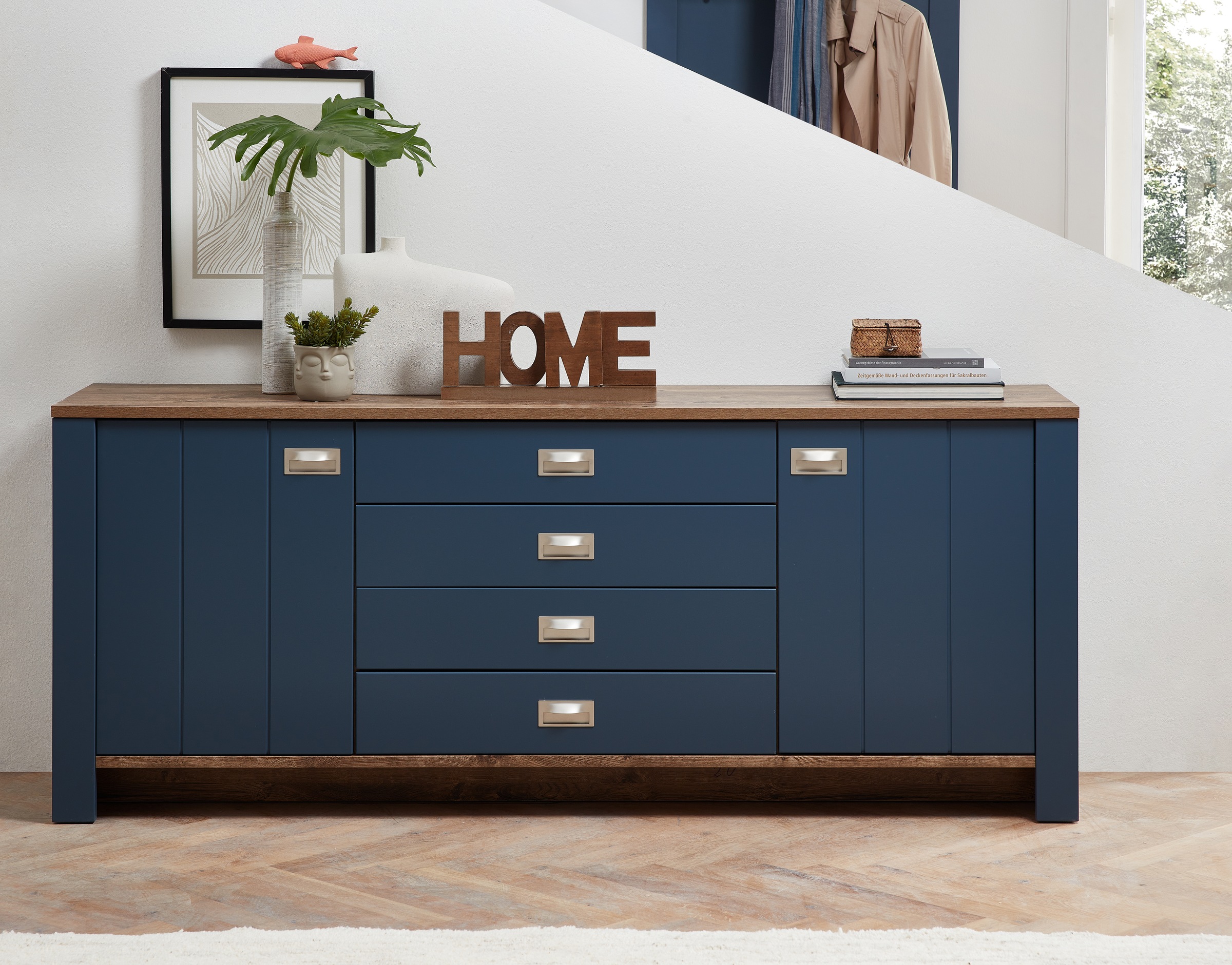 Innostyle Sideboard "DIJON", (1 St.), 2 türig, 4 Fächer, 4 Schubladen, 2 Ei günstig online kaufen