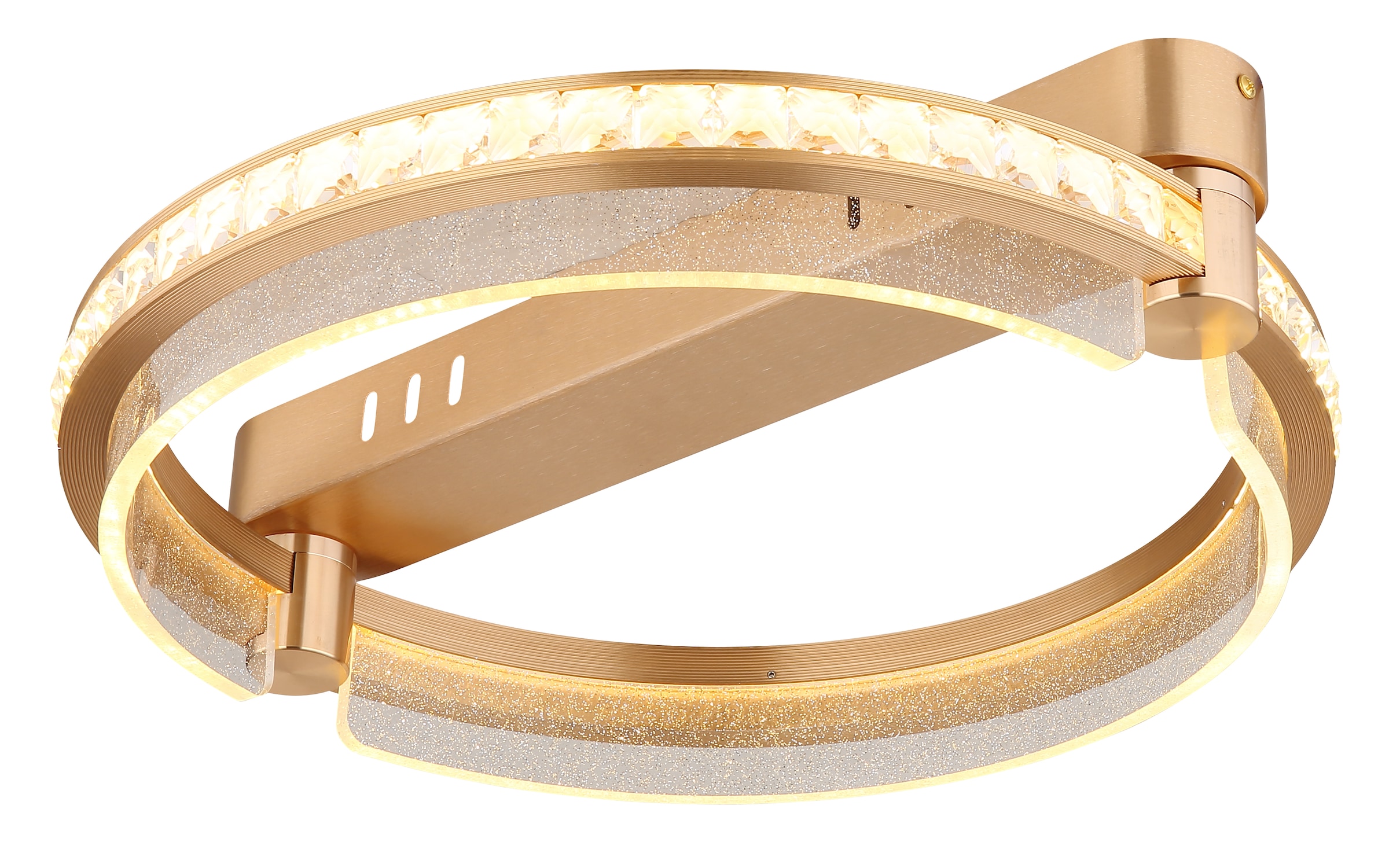 GLOBO LIGHTING Deckenleuchte »BLONDIE« LED-Modul 1 Stk. Deckenleuchte Gold/Kristalle, Acryl klar, dimmbar, LED 36W