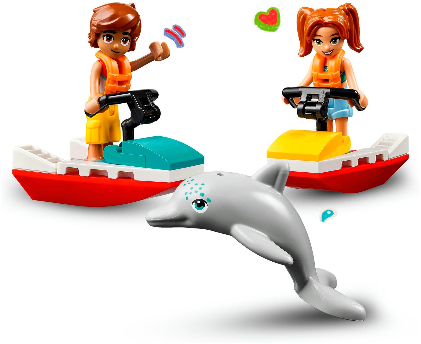 LEGO® Konstruktionsspielsteine »Rettungsschwimmer Aussichtsturm mit Jetskis (42623), LEGO Friends«, (84 St.), Made in Europe