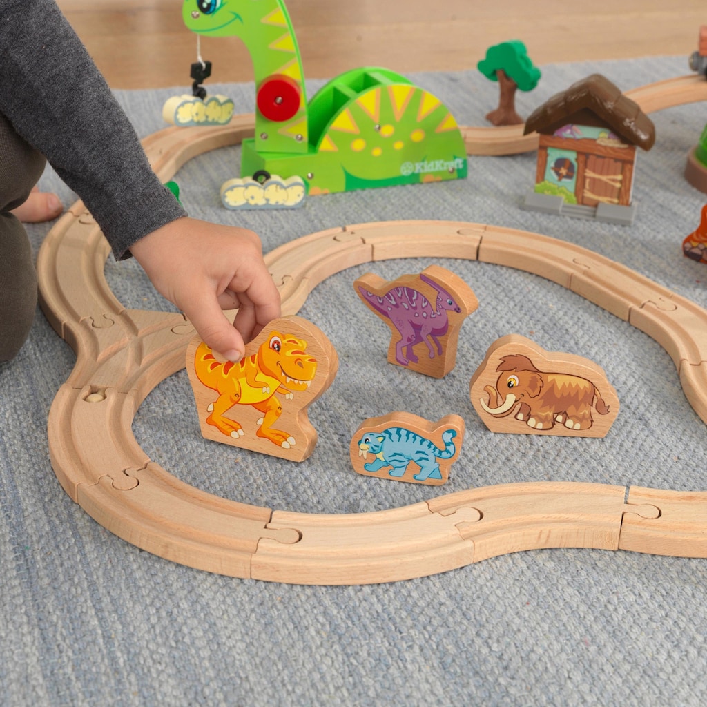 KidKraft® Spielzeug-Eisenbahn »Holzspielzeug, Dinosuarier Eisenbahn-Set«