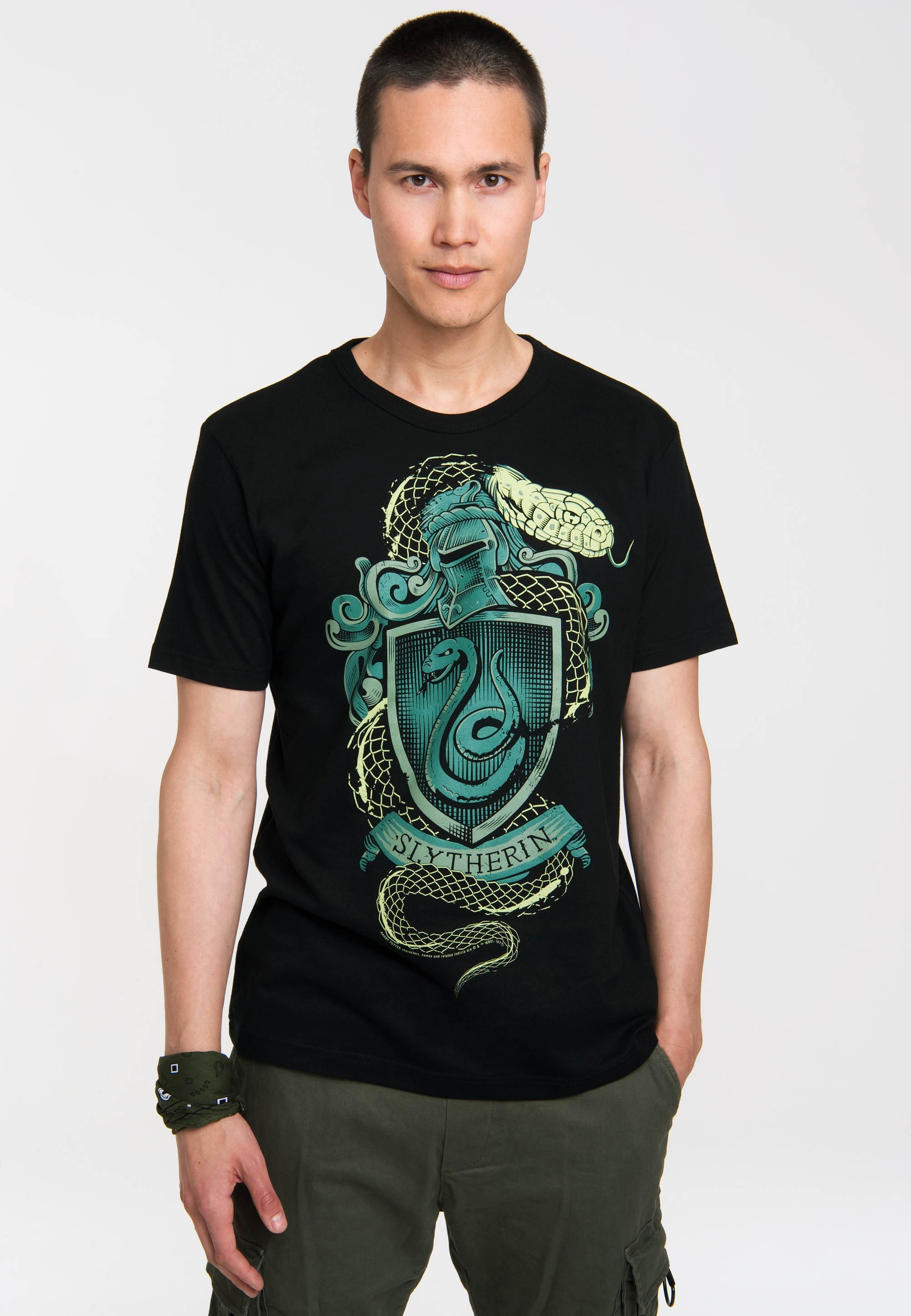 LOGOSHIRT T-Shirt »Slytherin Logo«, mit coolem Frontdruck ▷ für | BAUR