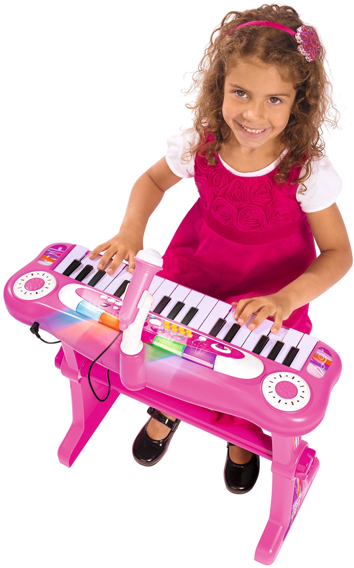SIMBA Spielzeug-Musikinstrument »My Music World Keyboard, pink«, mit Hocker und Mikrofon