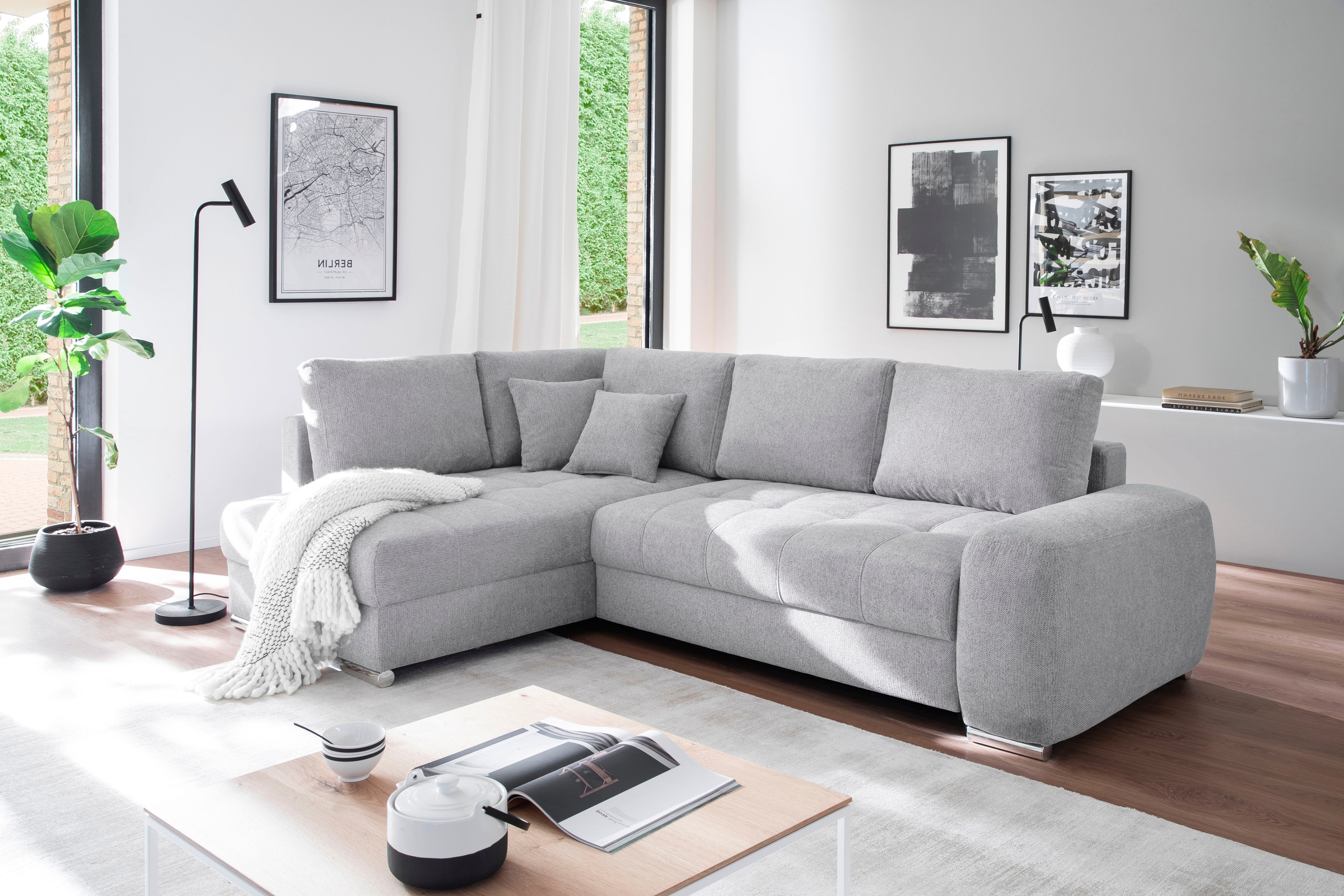 Mr. Couch Ecksofa "Mykonos, L-Form, Dauerschläfer" mit DuraSpring-Taschenfe günstig online kaufen