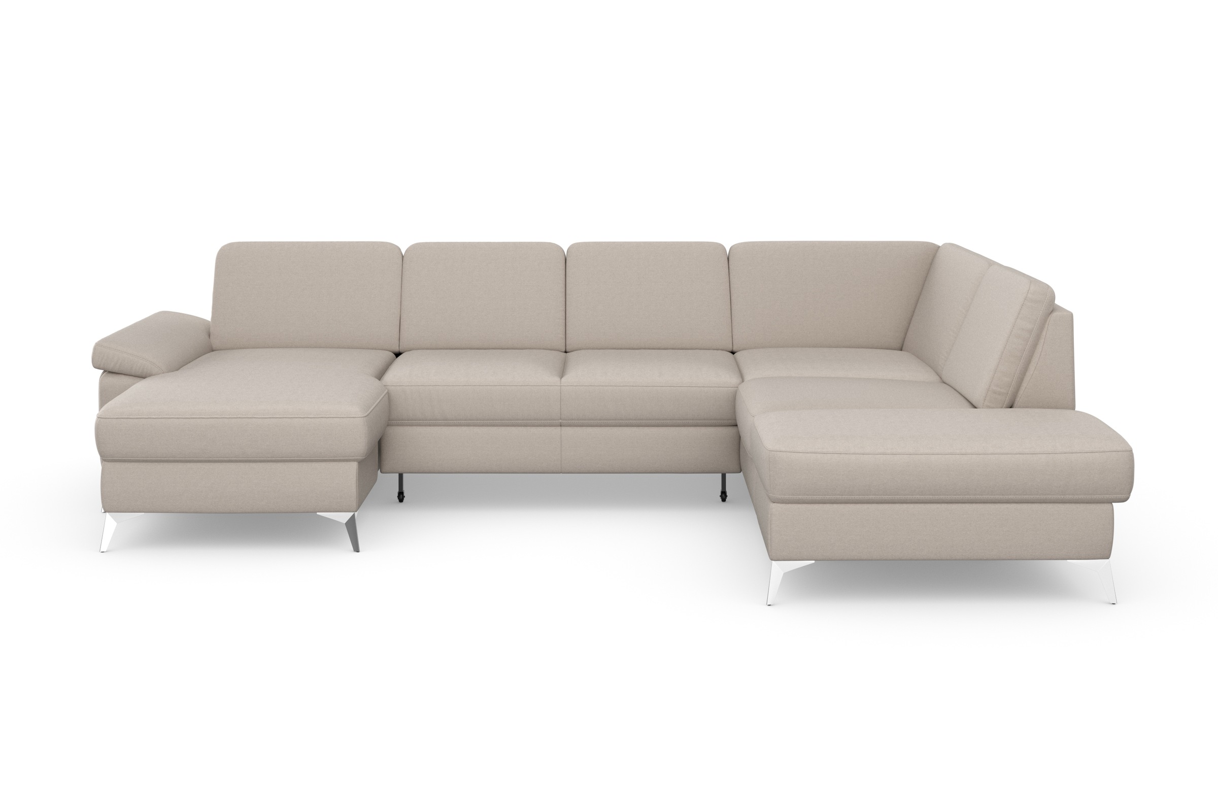 sit&more Wohnlandschaft »Padua U-Form«, inklusive Sitztiefenverstellung, Armteilfunktion und Federkern