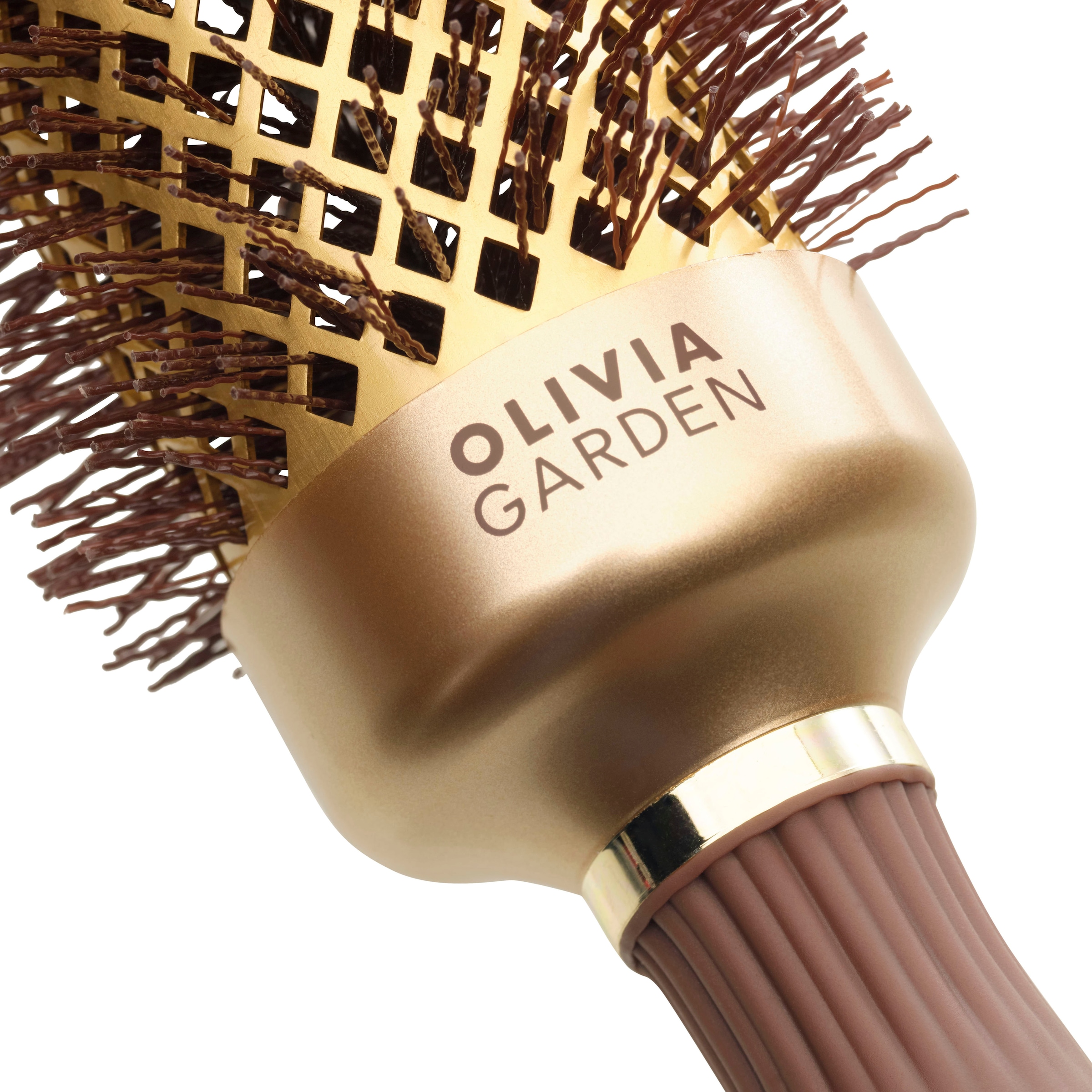 OLIVIA GARDEN Rundbürste »EXPERT BLOWOUT SHINE Wavy Bristles Gold&Brown«