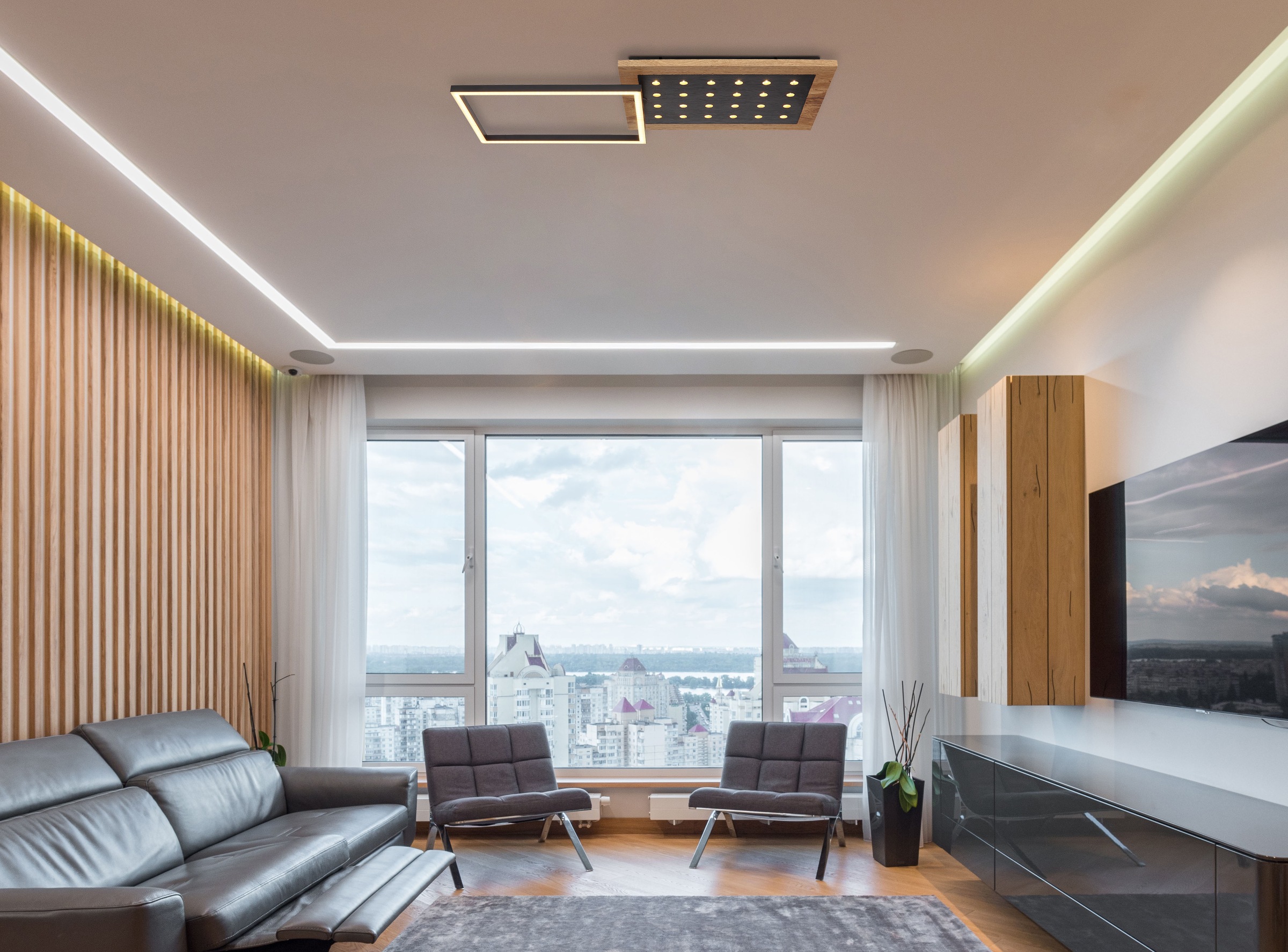 GLOBO LIGHTING LED Deckenleuchte »JIMBO«, Leuchtmittel LED-Modul | LED fest integriert, Deckenlampe/Wohnzimmer/Schlafzimmer/modern