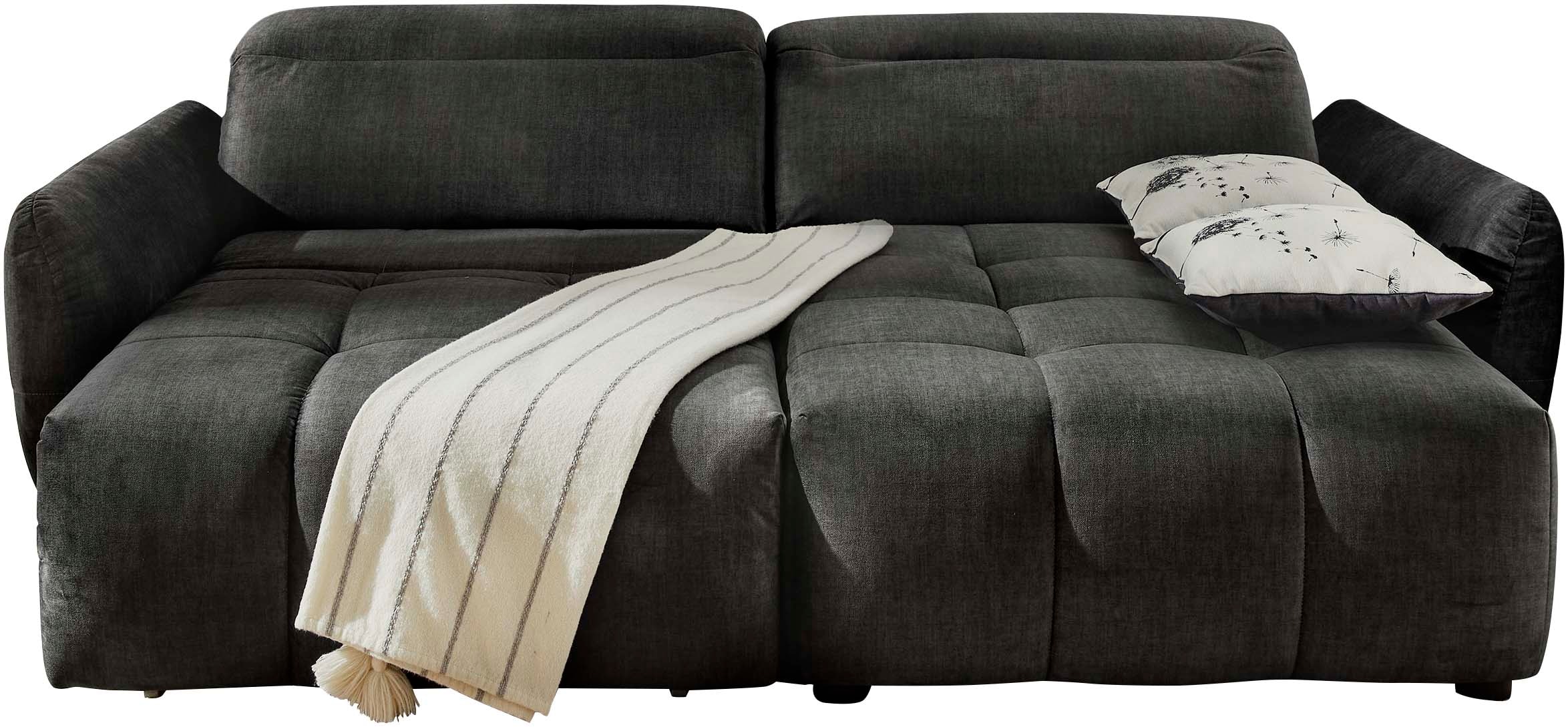 Jockenhöfer Gruppe Ecksofa »Zoom, L-Form, 140kg Belastbarkeit je Sitzplatz«, 60cm elektromotorische Sitztiefenverstellung,USB-Ladeports,Kopfstützen