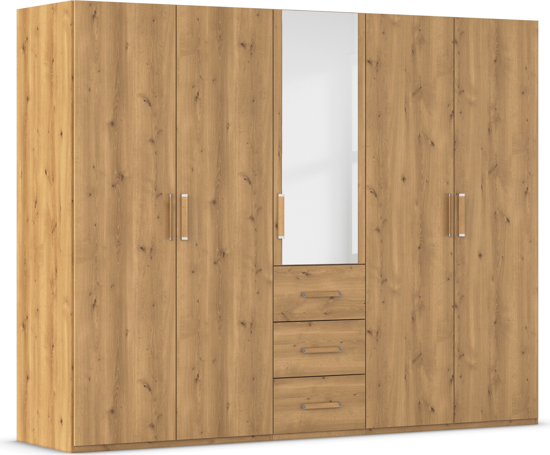rauch Drehtürenschrank "Kleiderschrank Schrank Garderobe Schlafzimmerschrank EVELYN" in 2 Höhen 197 oder 210 cm erhältlich, inkl. SOFT-CLOSE-FUNKTION, in elegantem Stil mit Schubladen 3 Breiten und 2 Höhen MADE IN GERMANY