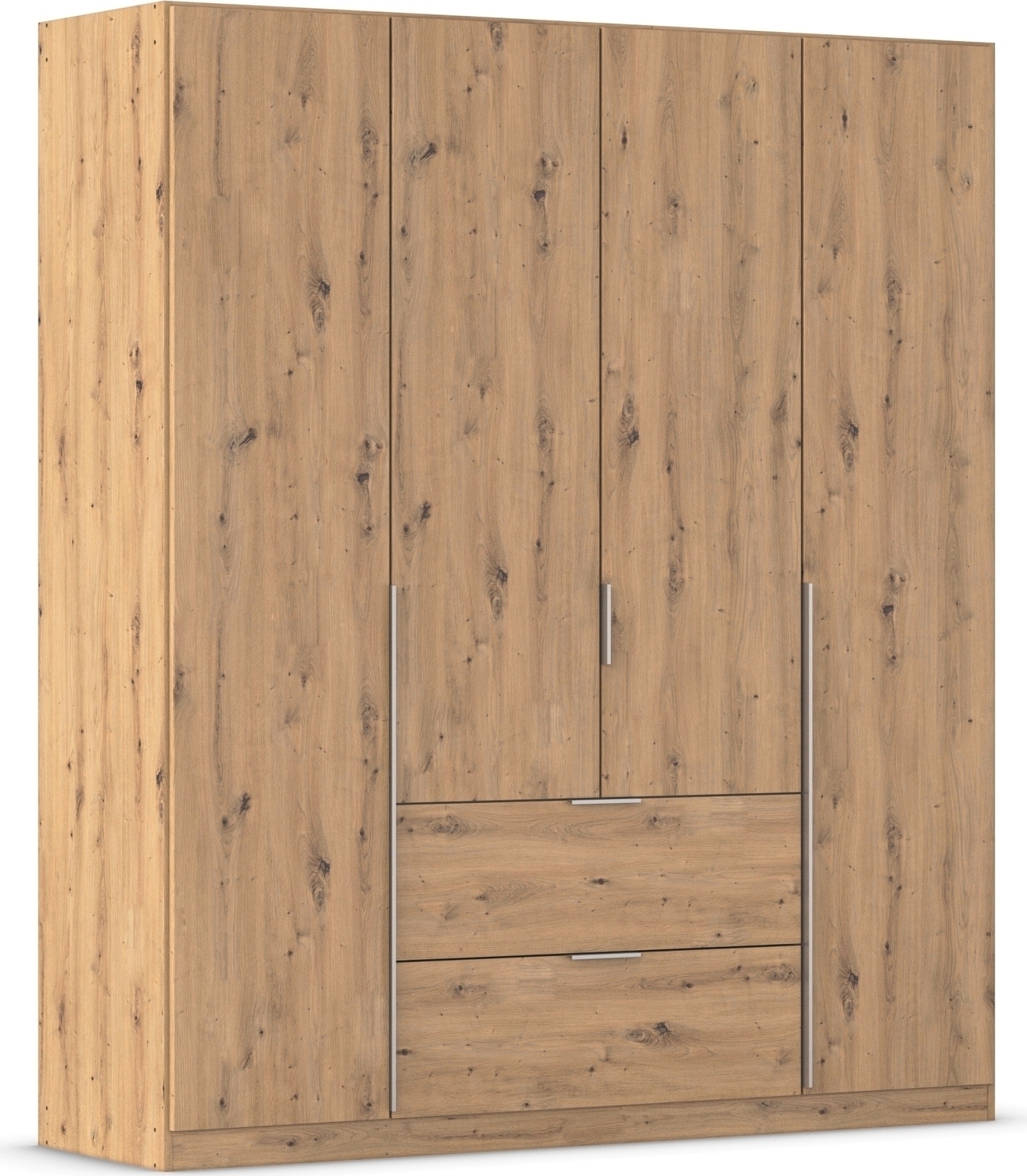 OTTO home Drehtürenschrank "Kleiderschrank Schrank Garderobe AGORDO mit Dekor- oder Hochglanzfront" in zwei Griff-Farben, Breite 181 cm, mit Außenschubkästen, Serie in 7 Breiten und 2 Höhen MADE IN GERMANY