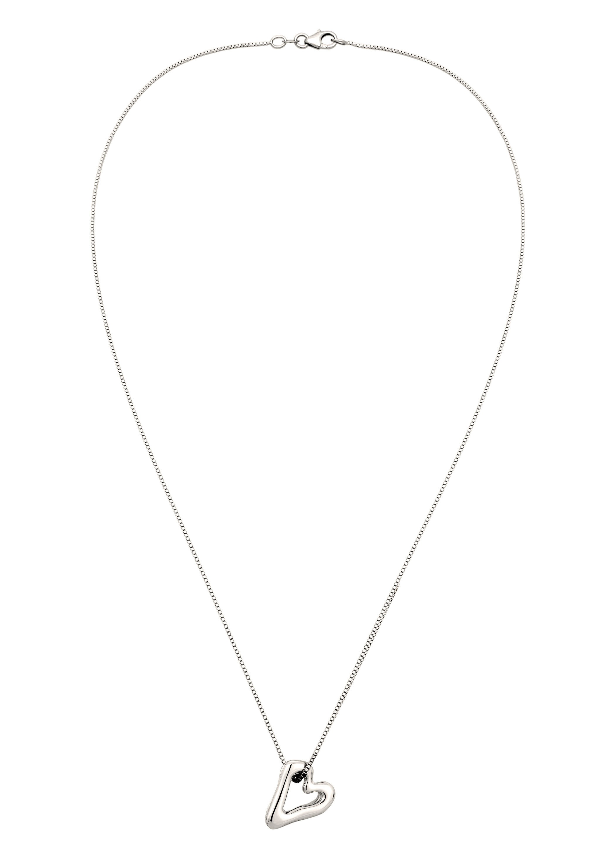 Elli »Halskette Anhänger Herz Organic 925 Sterling Silber«