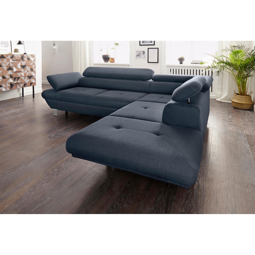 exxpo - sofa fashion Ecksofa »Vinci, L-Form«, wahlweise mit Bettfunktion