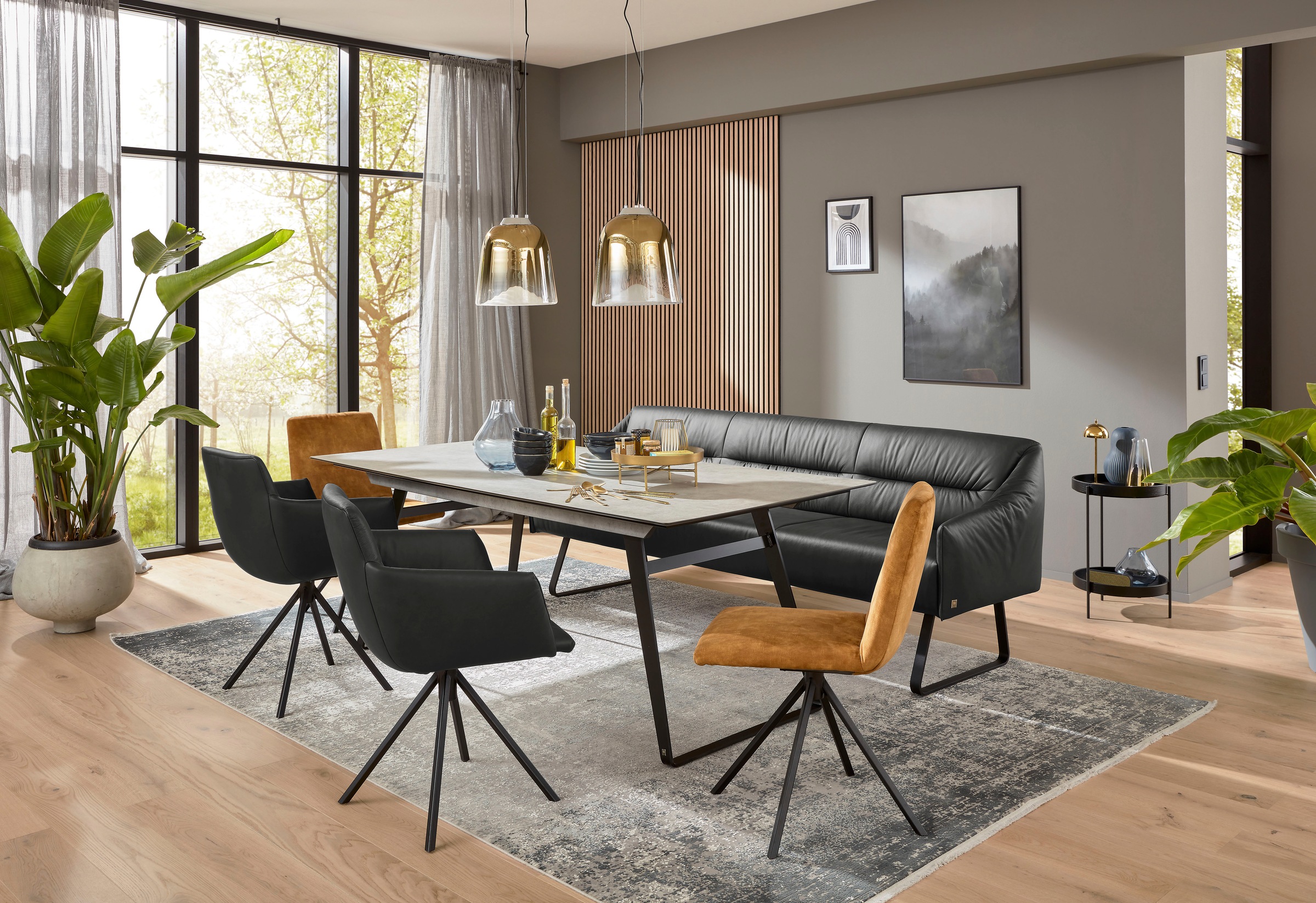 Musterring Essbank "JustB SP500" 1 Stk. tlg. Metallkufe schwarz, verschiede günstig online kaufen