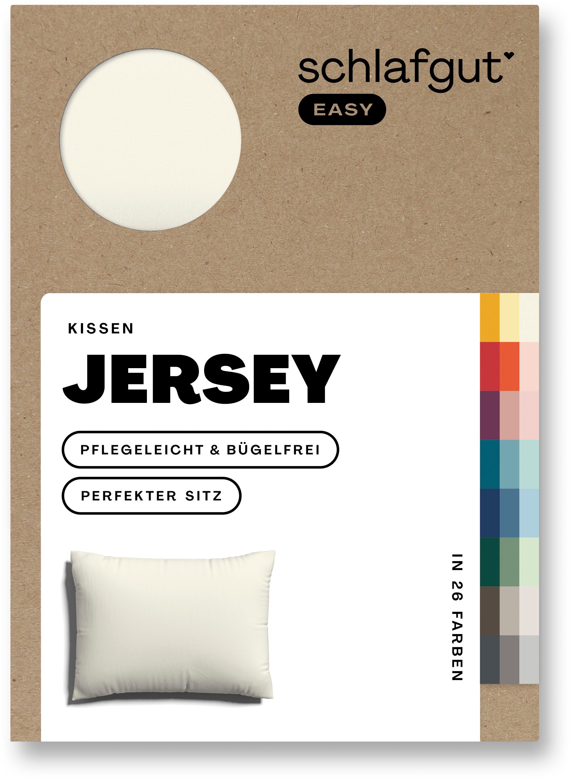 Schlafgut Kissenbezug "EASY Jersey" Kissenhülle mit Reißverschluss, weich u günstig online kaufen