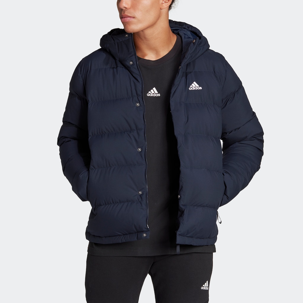 adidas Sportswear Outdoorjacke »HELIONIC HOODED DAUNENJACKE«, mit Kapuze