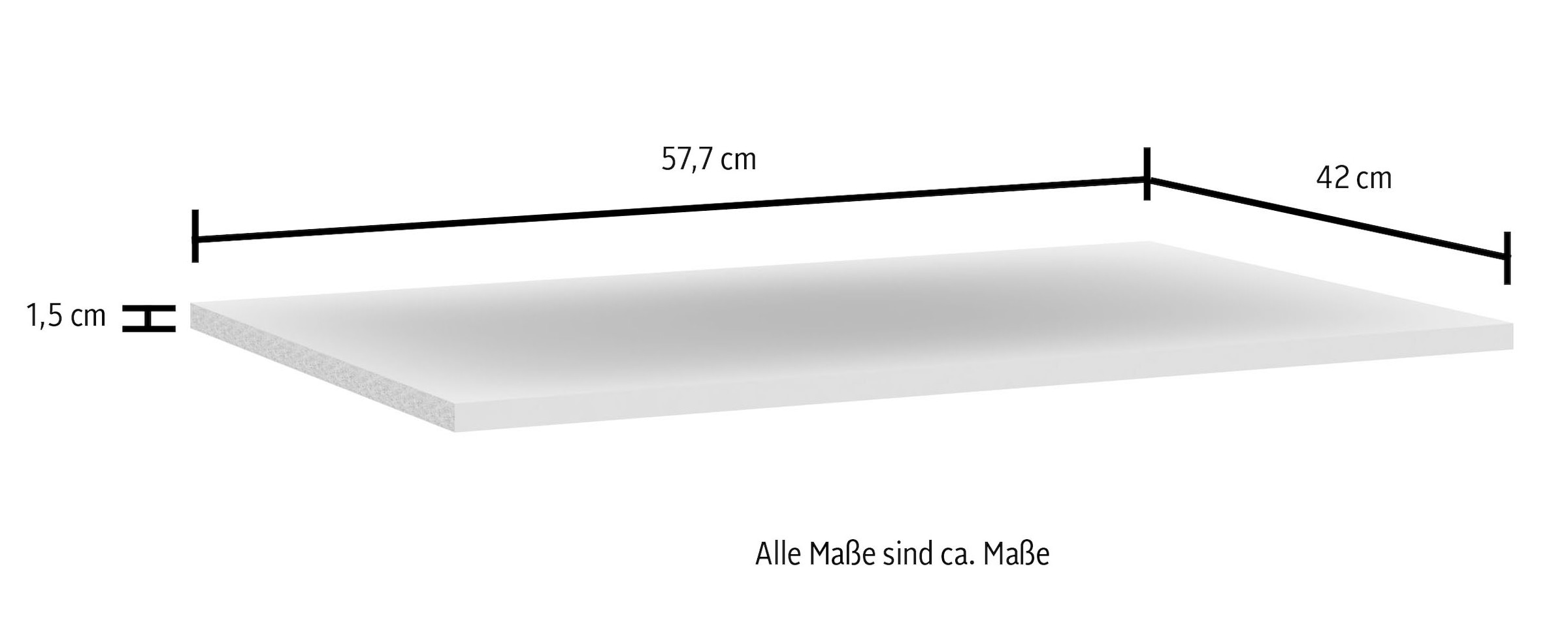 FORTE Einlegeboden, (Set), 3-er Set, Breite 57,7 cm