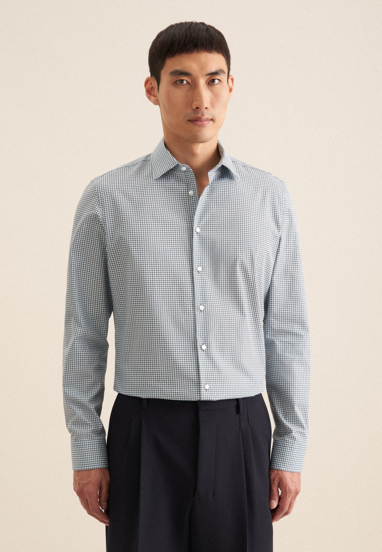 seidensticker Businesshemd "Slim" Slim 1/1 Kentkragen Druck günstig online kaufen