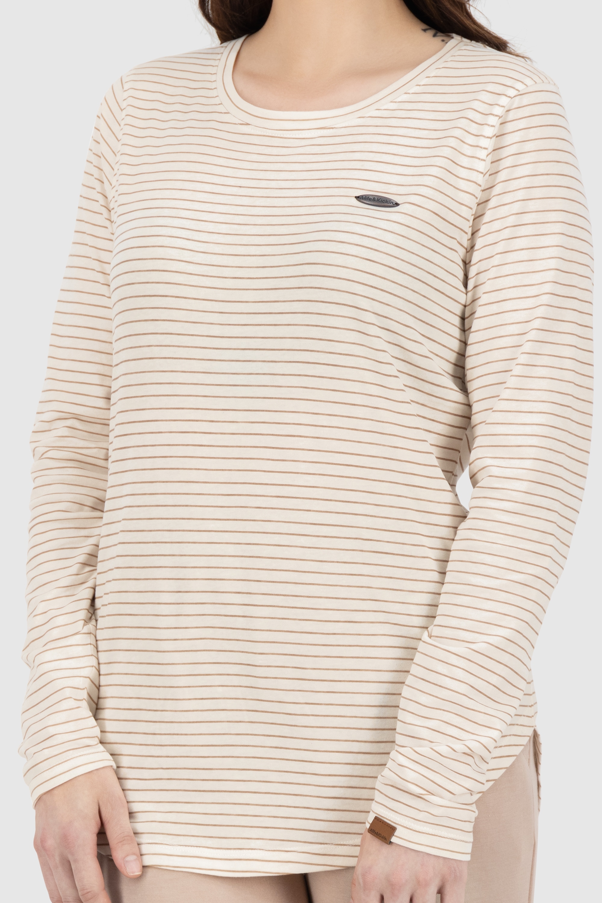 Alife & Kickin Langarmshirt »Damen LeaAK Z«, Figurnah geschnittenes Longsleeve Shirt mit Rundhalsausschnitt