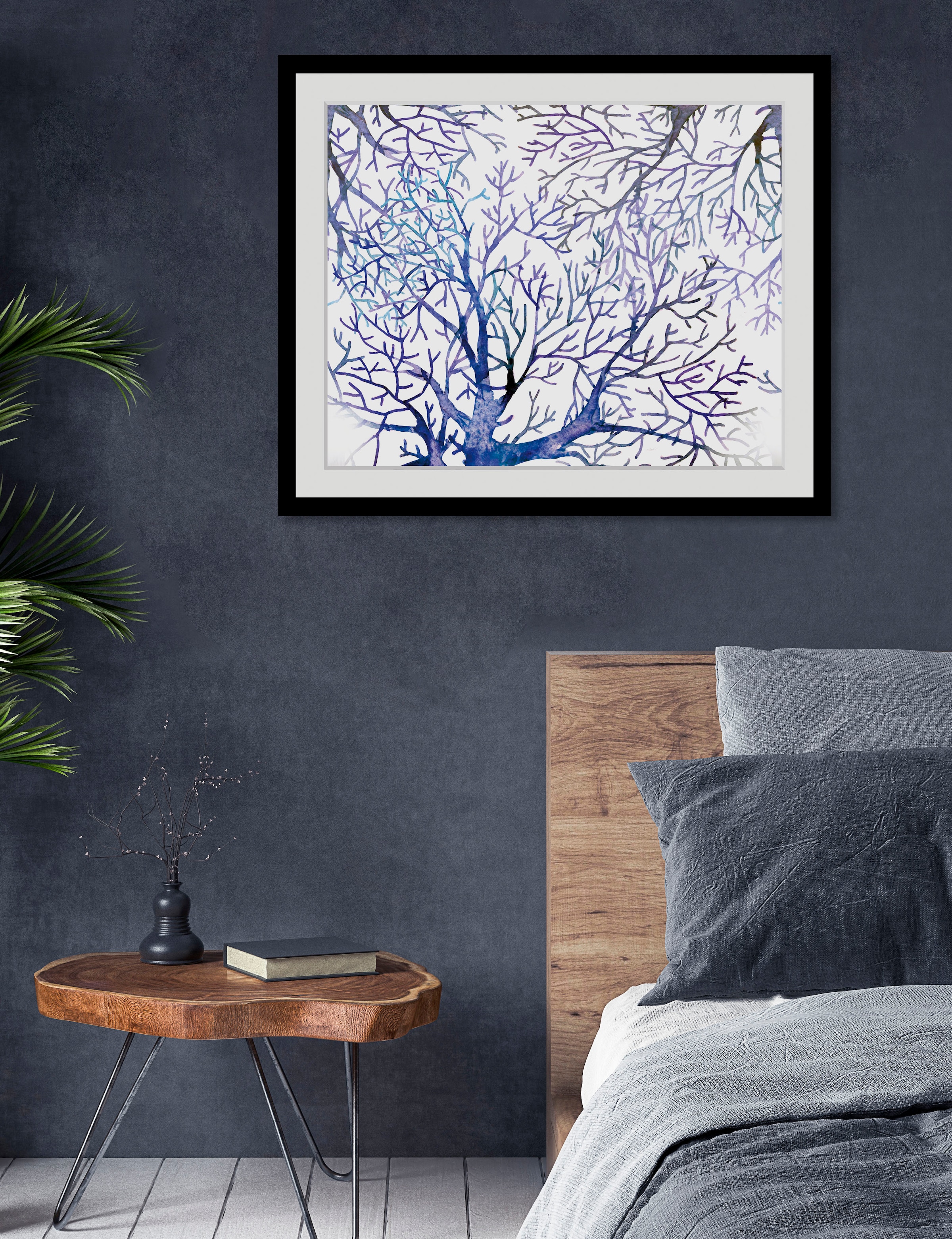queence Bild »Mila«, Meer-Wassertiere-Kunst, (1 St.), HD Premium Poster-Druck inkl. Holzrahmen