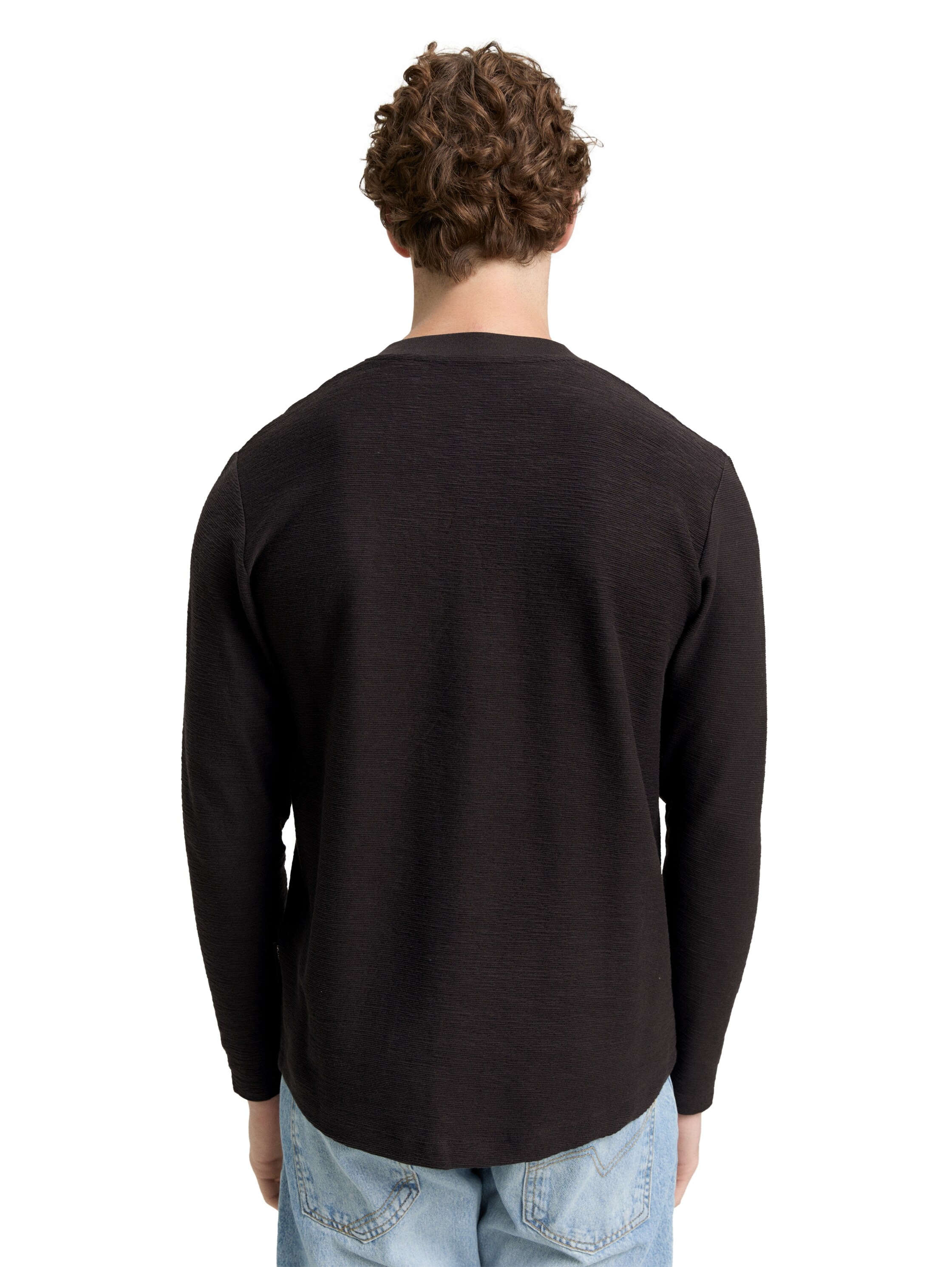 TOM TAILOR Denim Langarmshirt, mit Knopfleiste