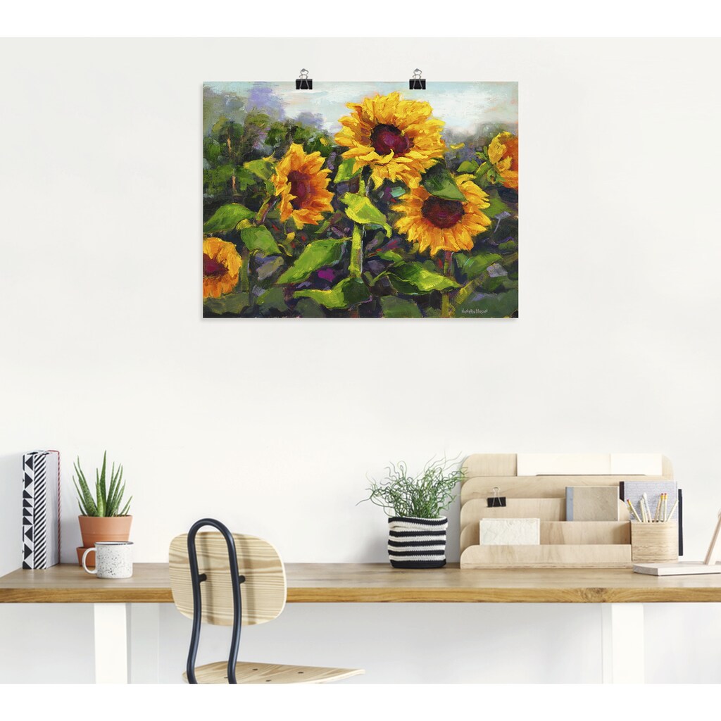 Artland Wandbild »Das Erwachen der Sonnenblumen IV«, Blumen, (1 St.)