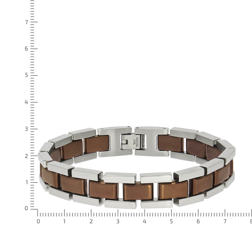 Zeeme Armband »Edelstahl zweifarbig poliert matt«