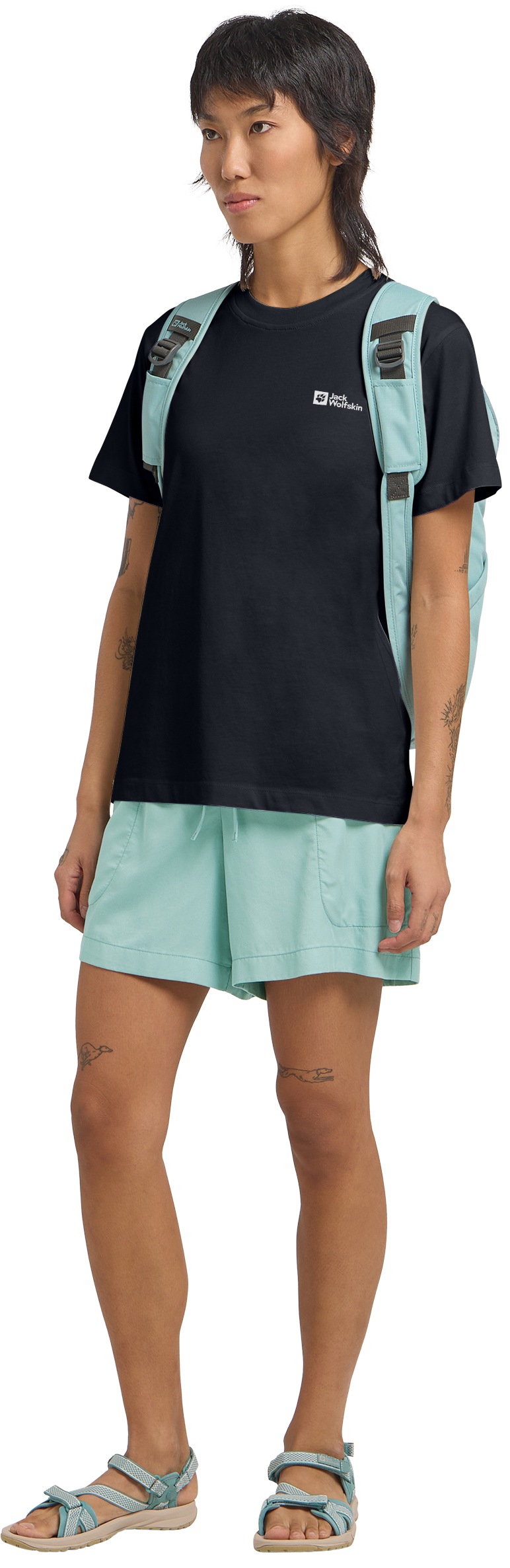 Jack Wolfskin T-Shirt »ESSENTIAL T W«, weiches, klassisches T-Shirt aus atmungsaktiver Bio-Baumwolle