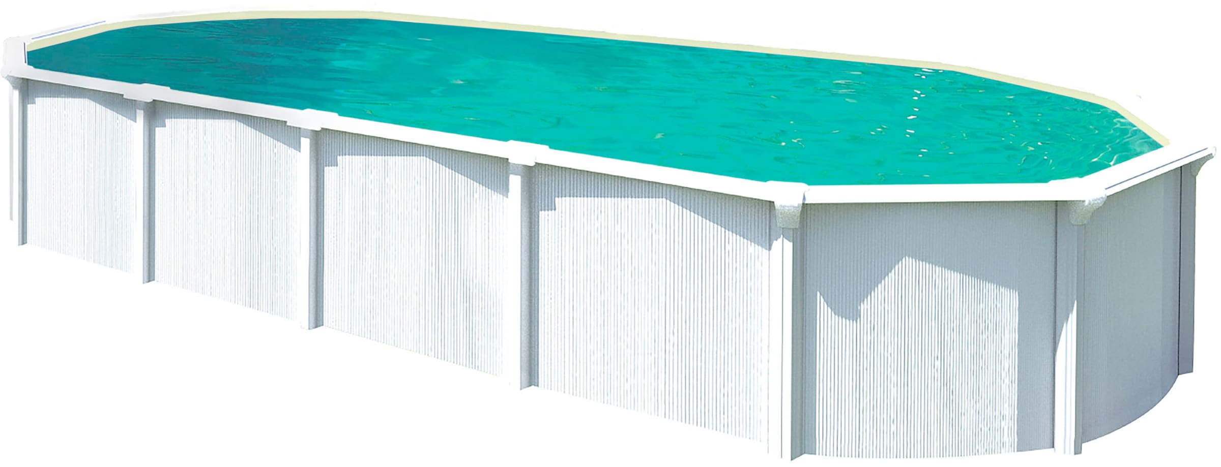 KWAD Ovalpool "Green line Evolution" 6,1x3,7x1,32 weiß Folie in blau, sand günstig online kaufen