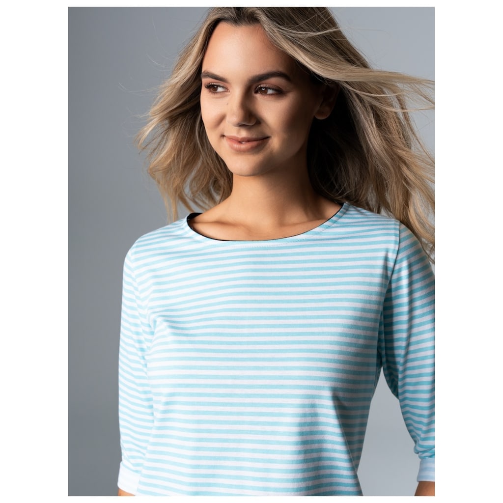 Trigema Longsleeve »TRIGEMA Shirt aus 100% Baumwolle mit 3/4-Arm«, (1 tlg.)