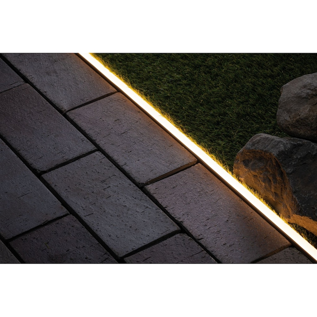 Paulmann LED Gartenstrahler »Plug & Shine Stripe Smooth Einzelstripe IP68 3000K 26W Weiß«, 1 flammig-flammig