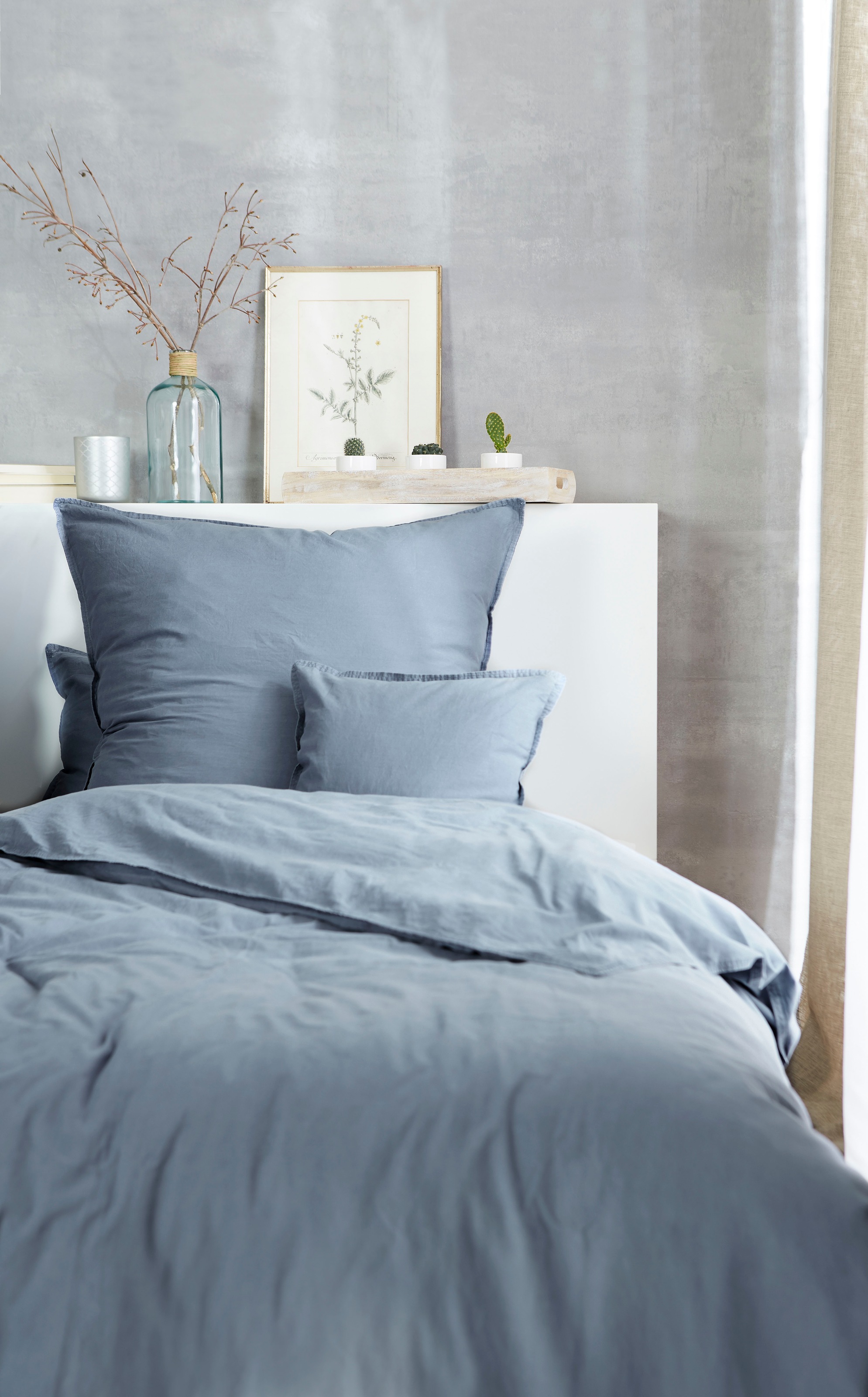 Thumbnail - Primera Bettwäsche "Stone-Washed in Gr. 135x200, 155x220 oder 200x200 cm" 2 Stk. 100% Baumwolle, Bettwäsche in feinem Kn...