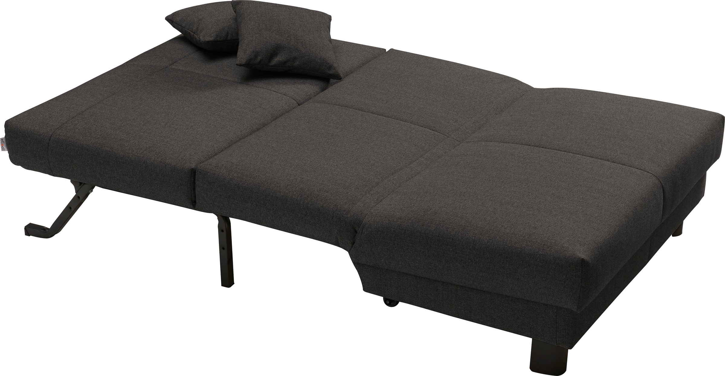 ell + ell Schlafsofa »Enny«, Liegefläche Breite 120 oder 140 cm, Liegehöhe 40 cm, Füße schwarz
